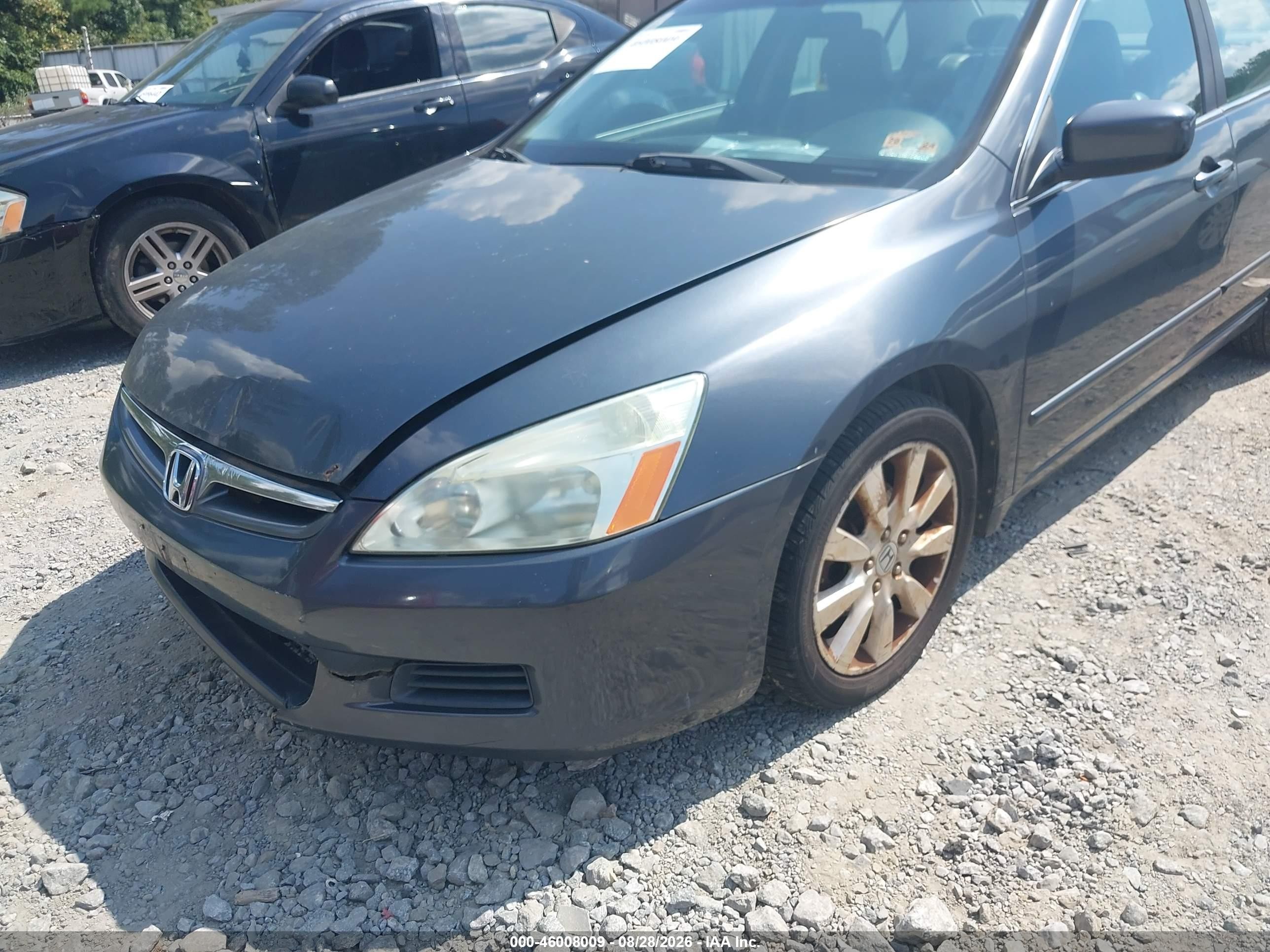 2007 Honda Accord 3.0 Ex Blue vin: 1HGCM66577A004964