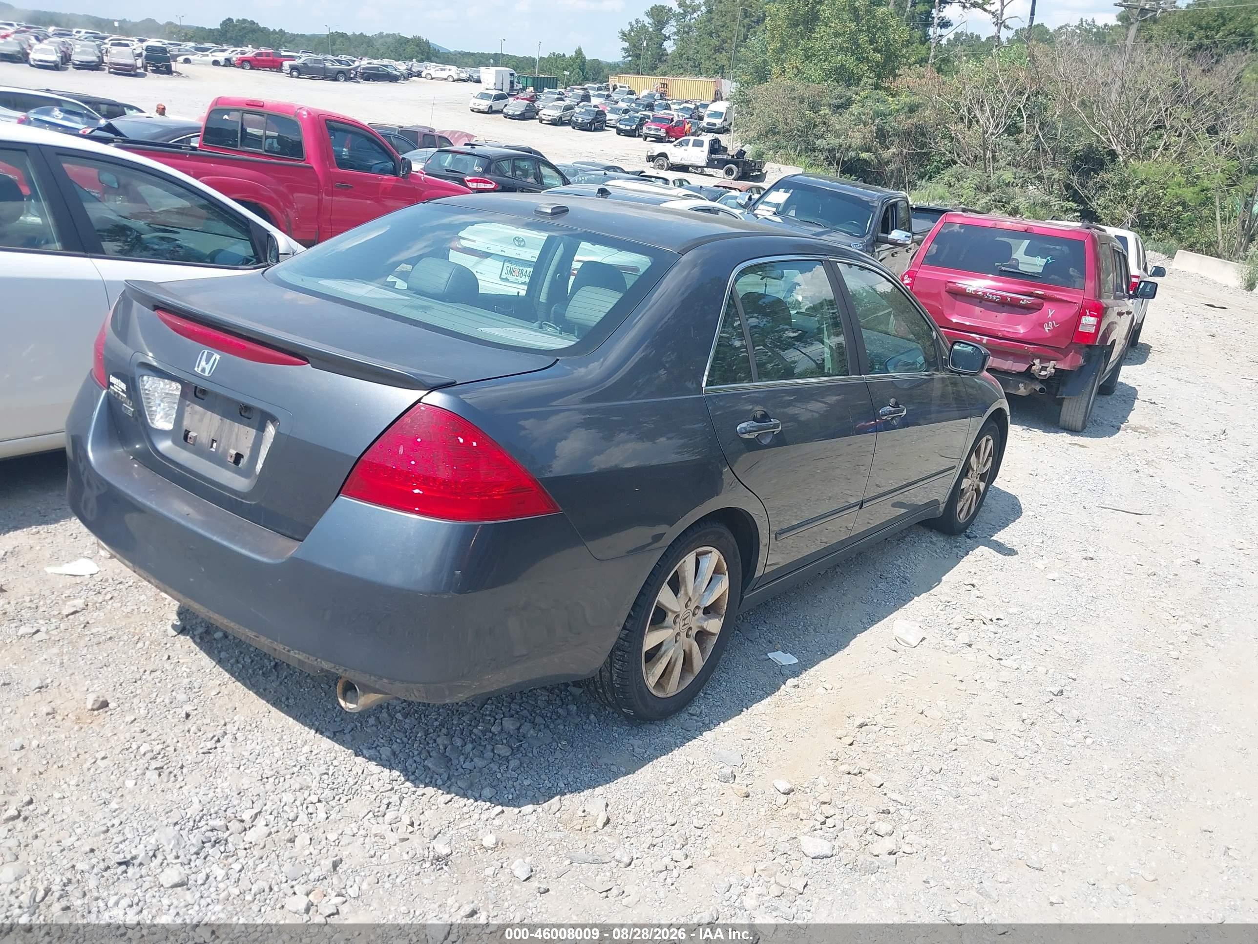 2007 Honda Accord 3.0 Ex Blue vin: 1HGCM66577A004964