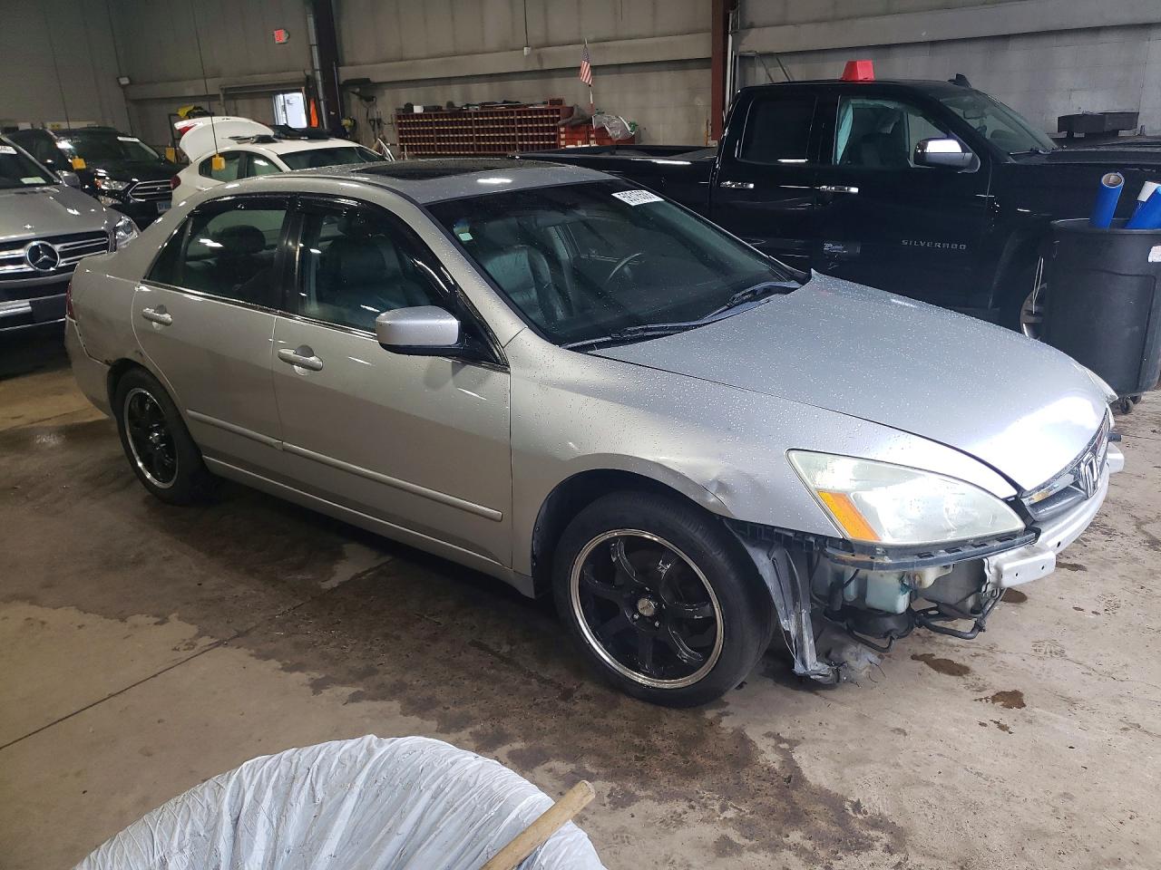 2007 Honda Accord Ex Silver vin: 1HGCM66577A028522