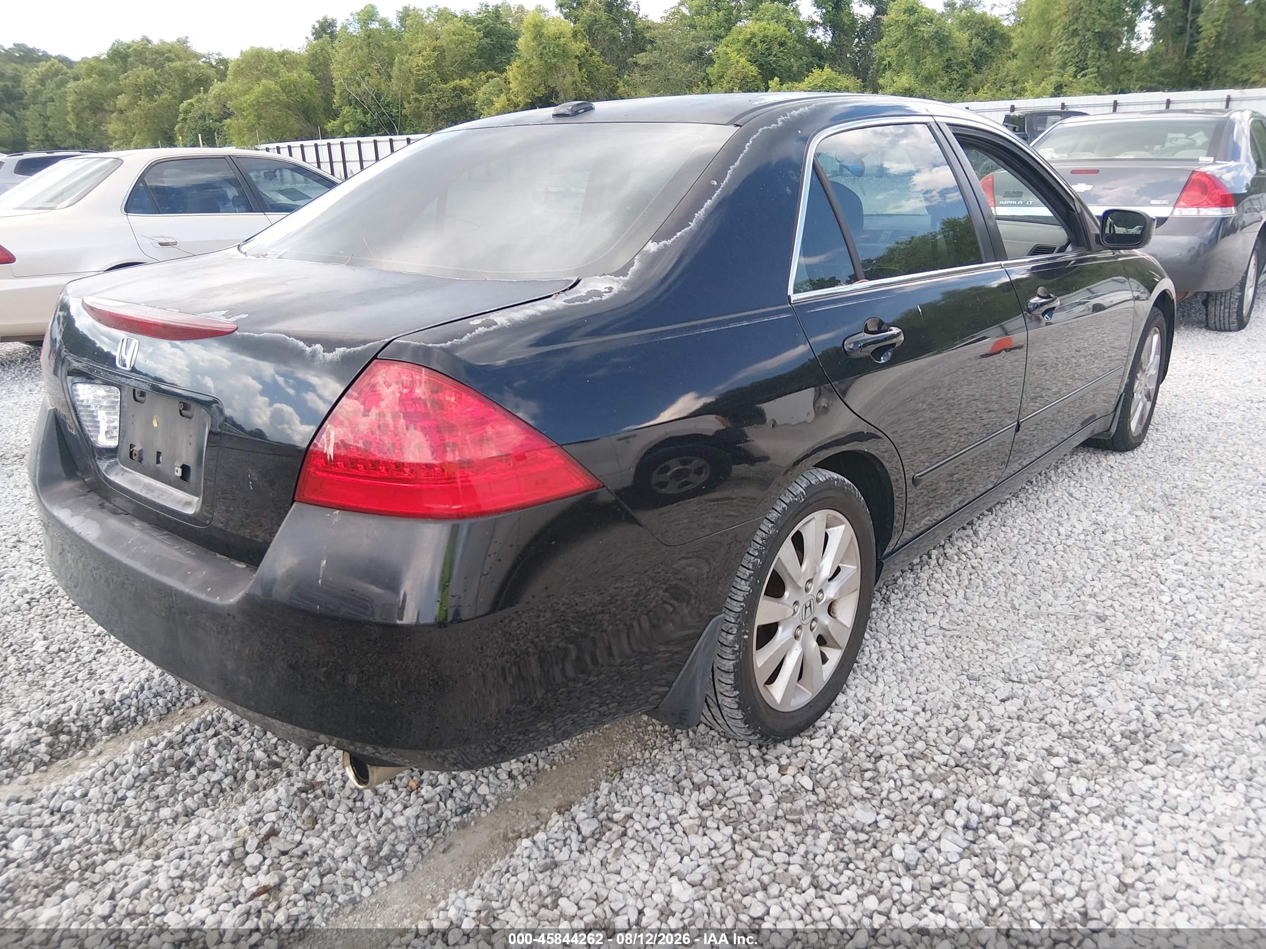2007 Honda Accord 3.0 Ex Black vin: 1HGCM66577A038855