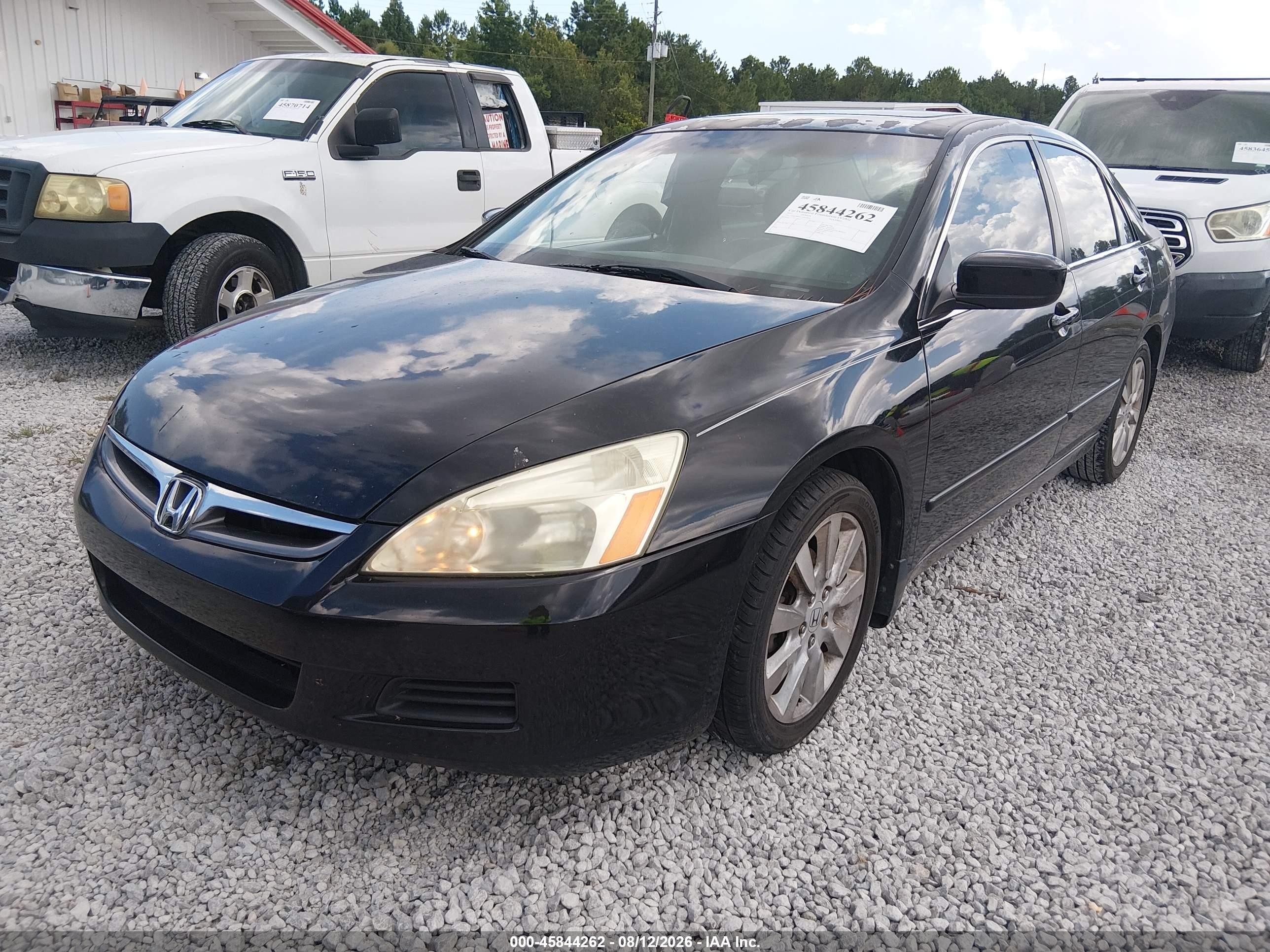 2007 Honda Accord 3.0 Ex Black vin: 1HGCM66577A038855