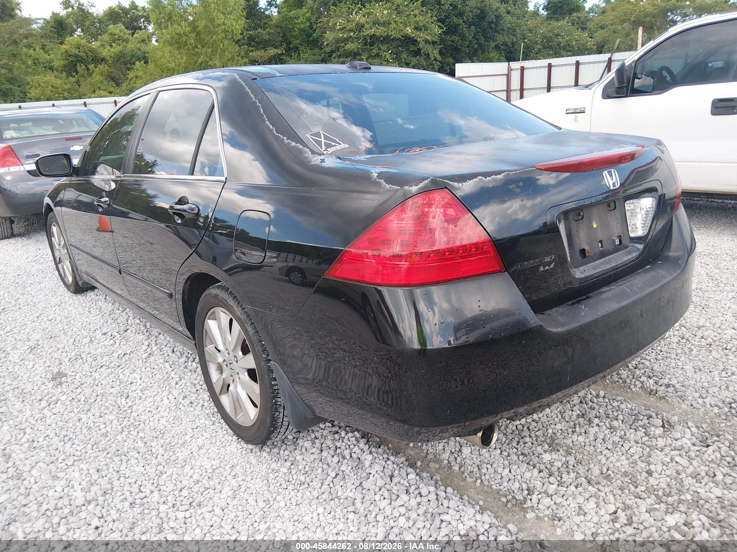2007 Honda Accord 3.0 Ex Black vin: 1HGCM66577A038855