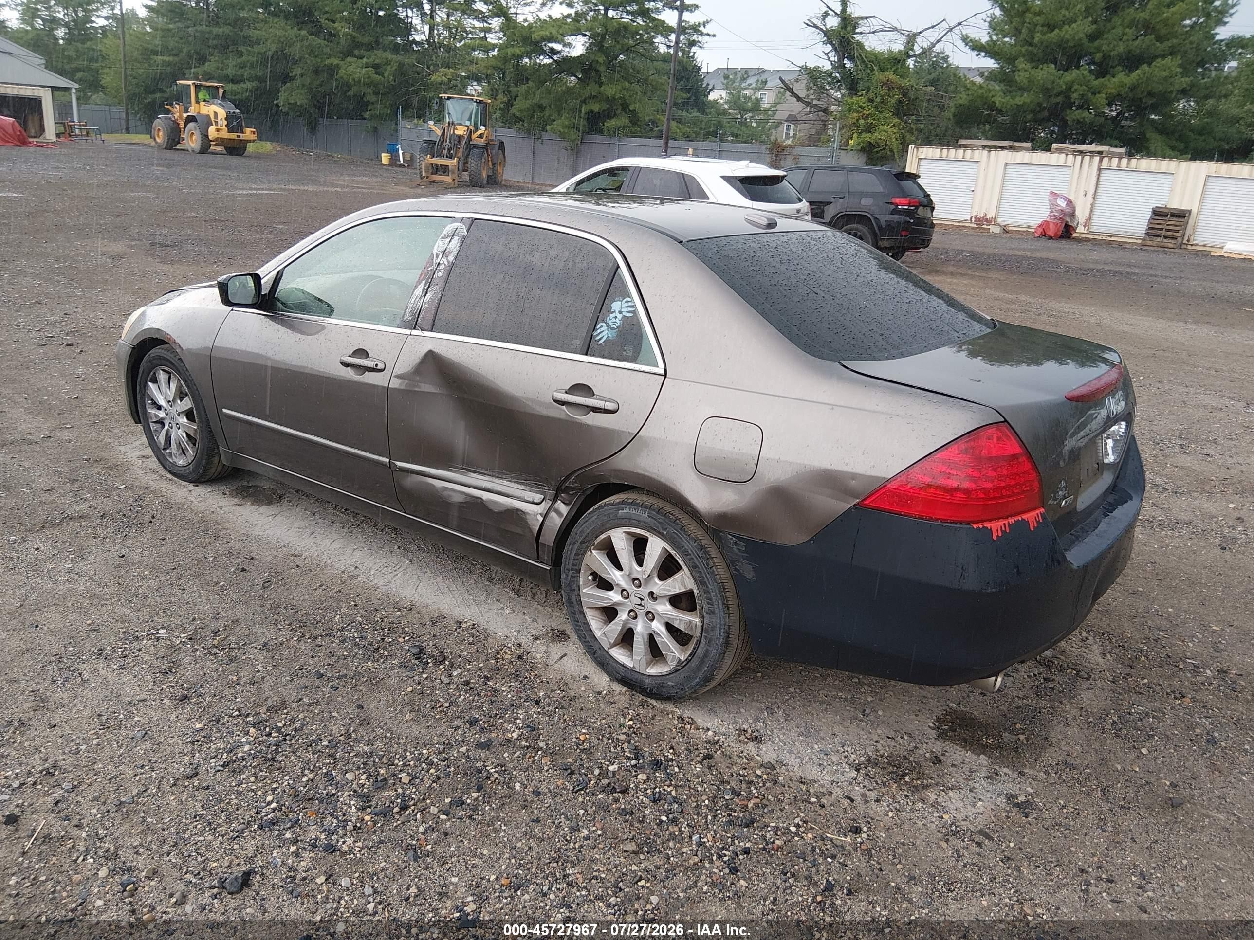 2007 Honda Accord 3.0 Ex Gray vin: 1HGCM66577A039844