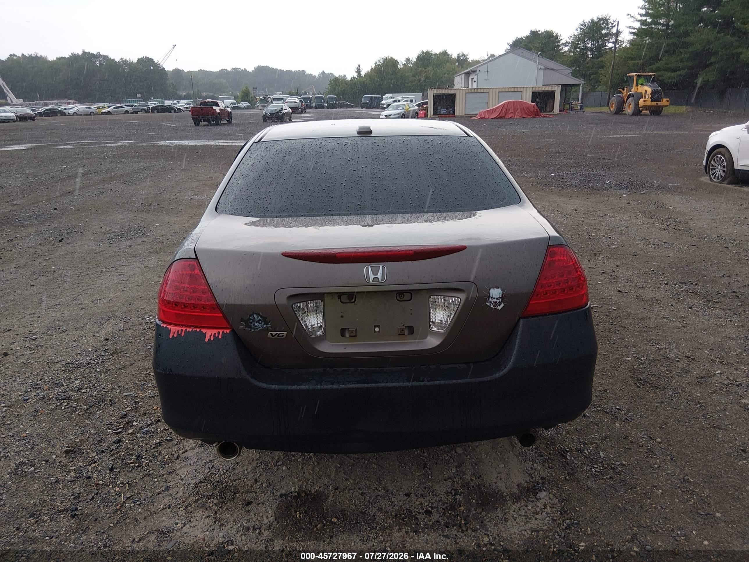 2007 Honda Accord 3.0 Ex Gray vin: 1HGCM66577A039844