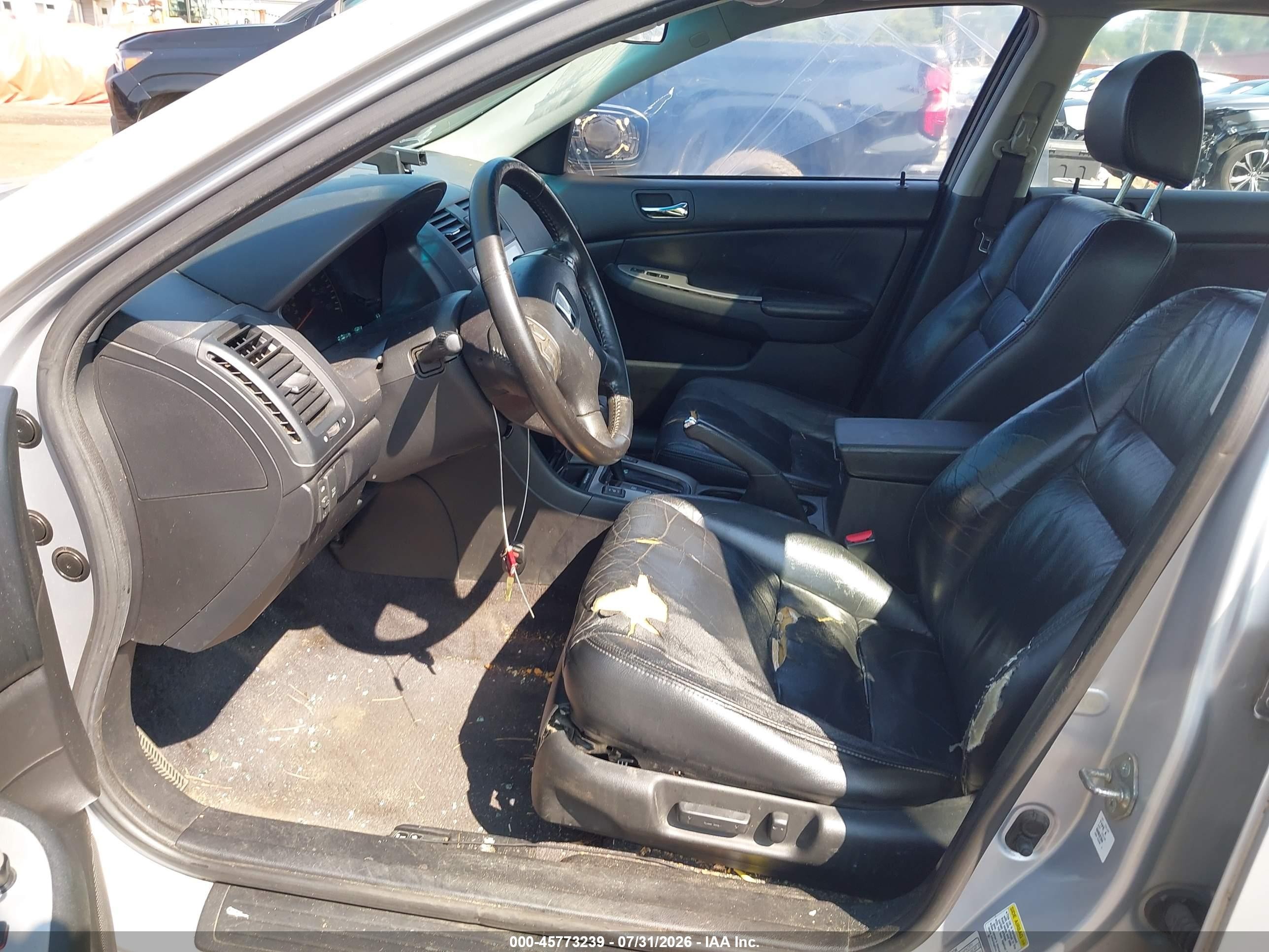 2007 Honda Accord 3.0 Ex Gray vin: 1HGCM66577A041786