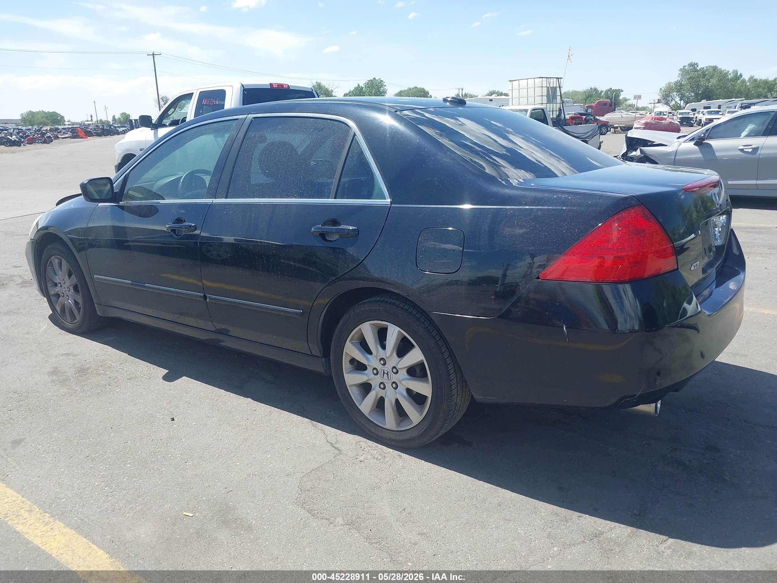 2007 Honda Accord 3.0 Ex Black vin: 1HGCM66577A056112
