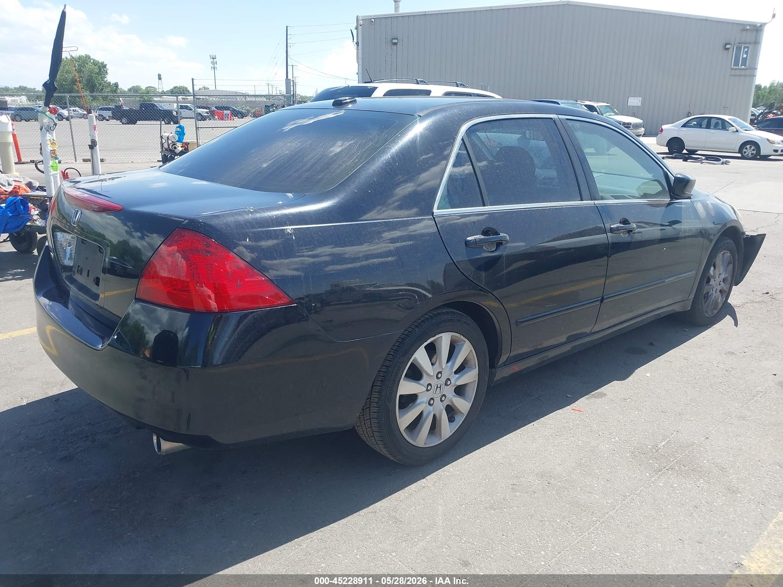 2007 Honda Accord 3.0 Ex Black vin: 1HGCM66577A056112