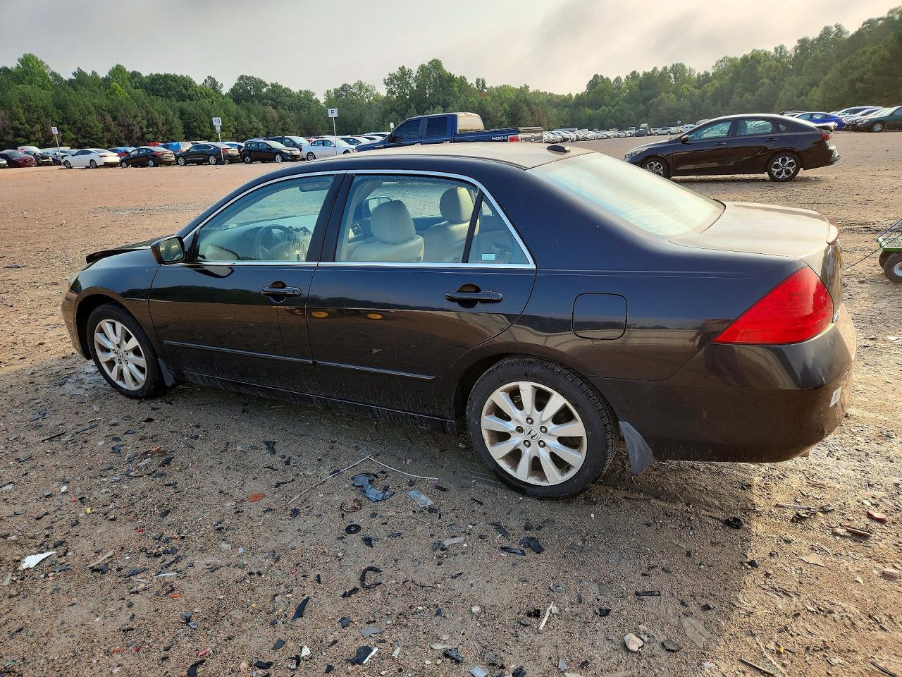 2007 Honda Accord Ex Black vin: 1HGCM66577A061018