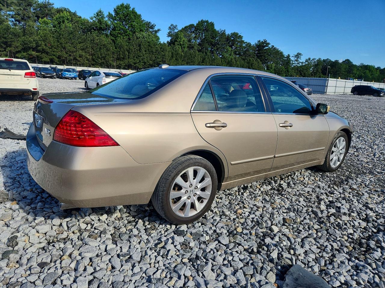 2007 Honda Accord Ex Tan vin: 1HGCM66577A078403