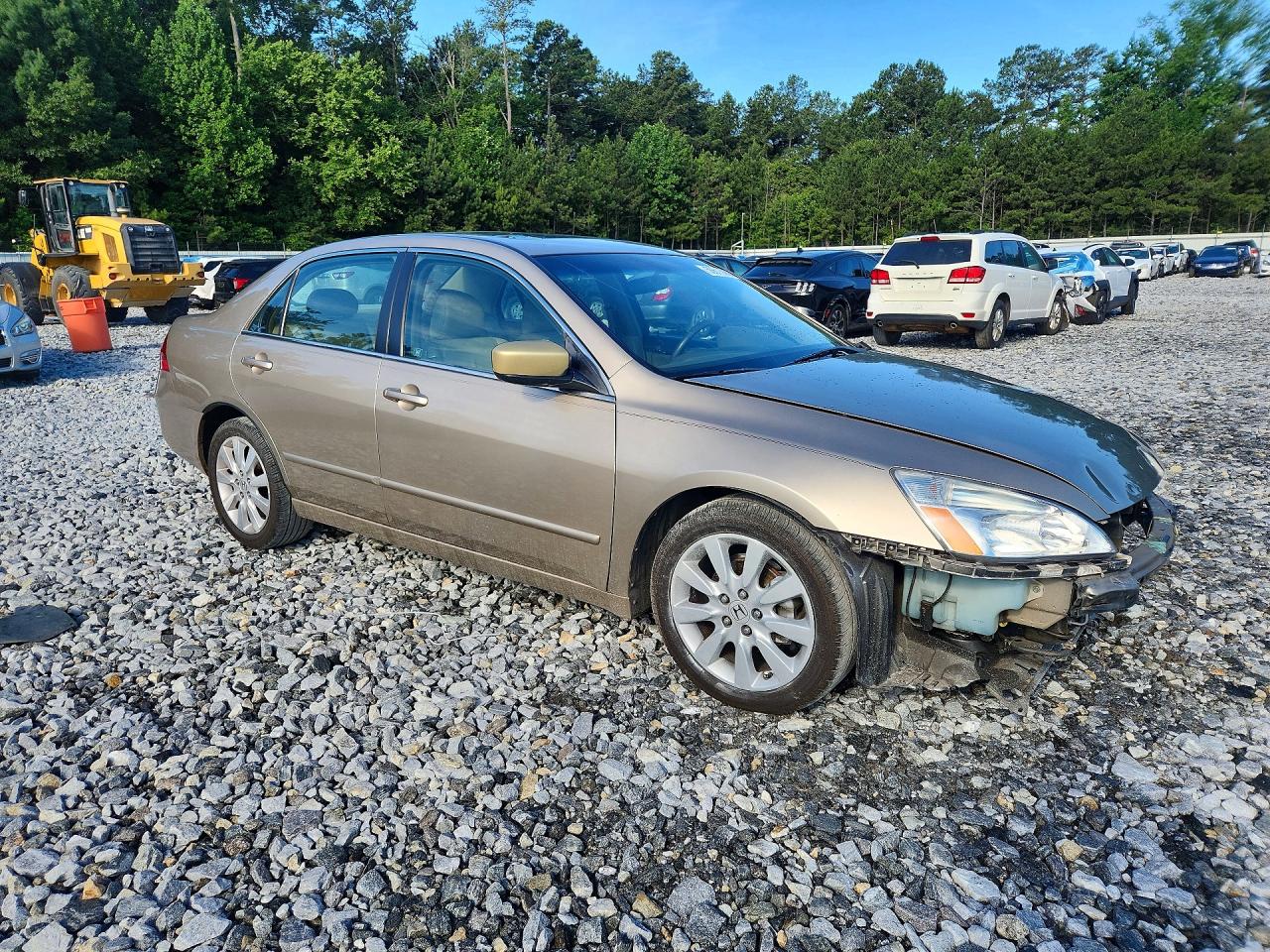 2007 Honda Accord Ex Tan vin: 1HGCM66577A078403
