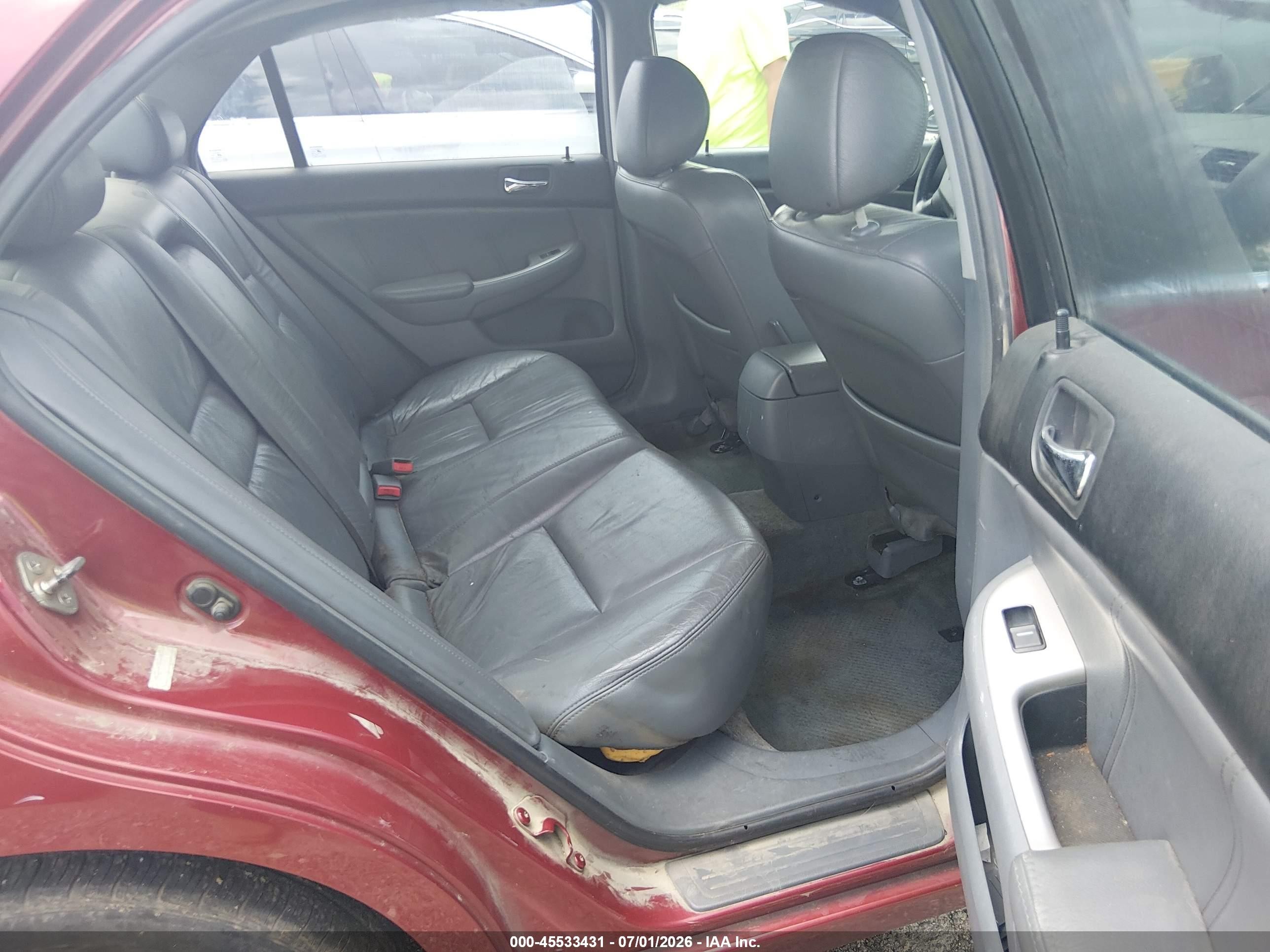 2007 Honda Accord 3.0 Ex Red vin: 1HGCM66577A080782