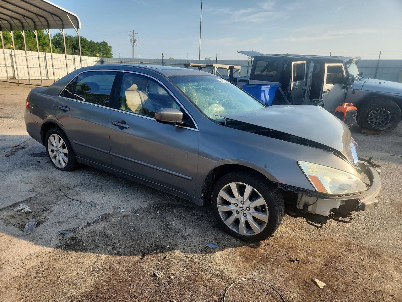 2007 Honda Accord Ex Серый vin: 1HGCM66577A081558