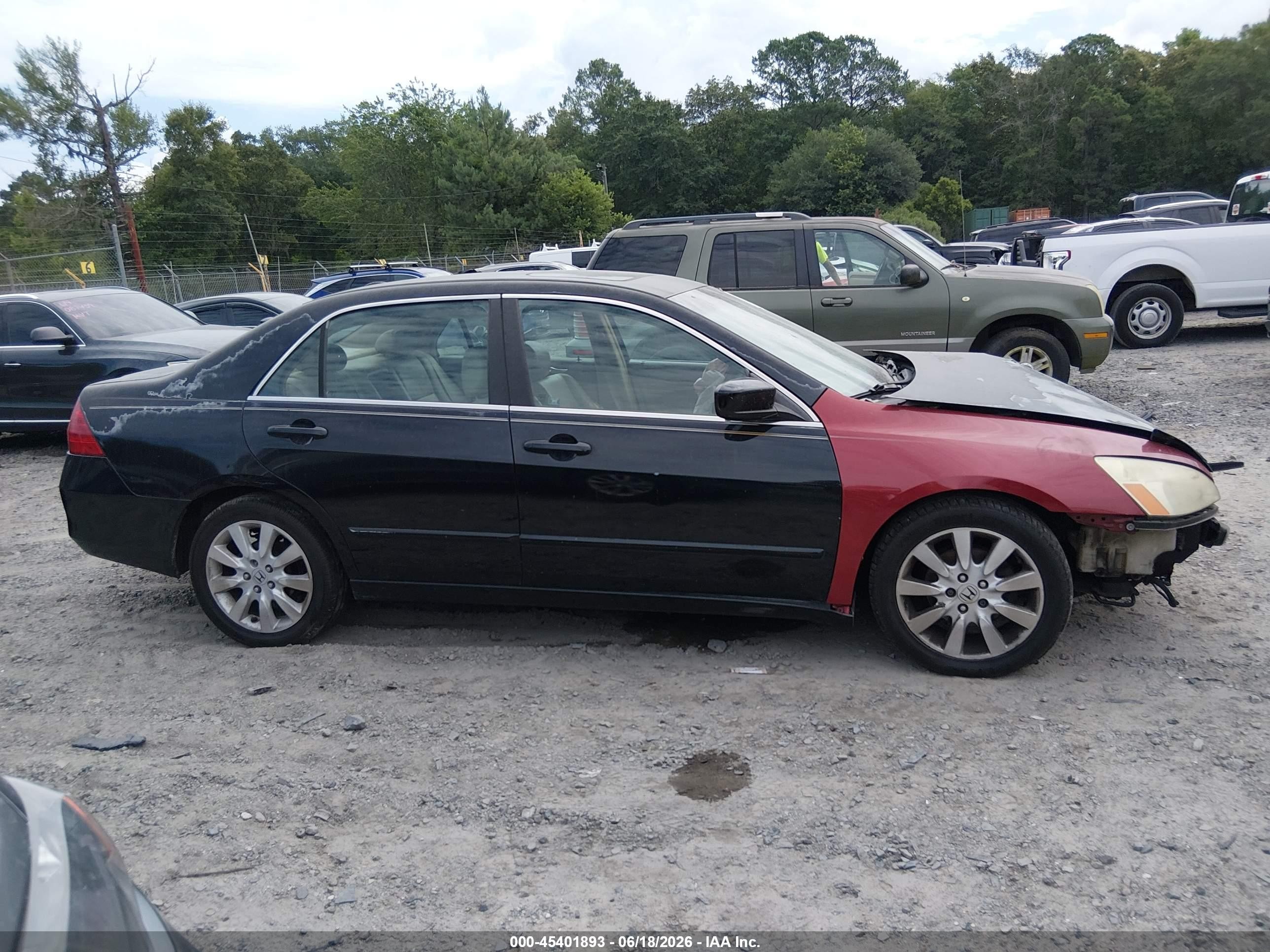 2007 Honda Accord 3.0 Ex Black vin: 1HGCM66577A084766