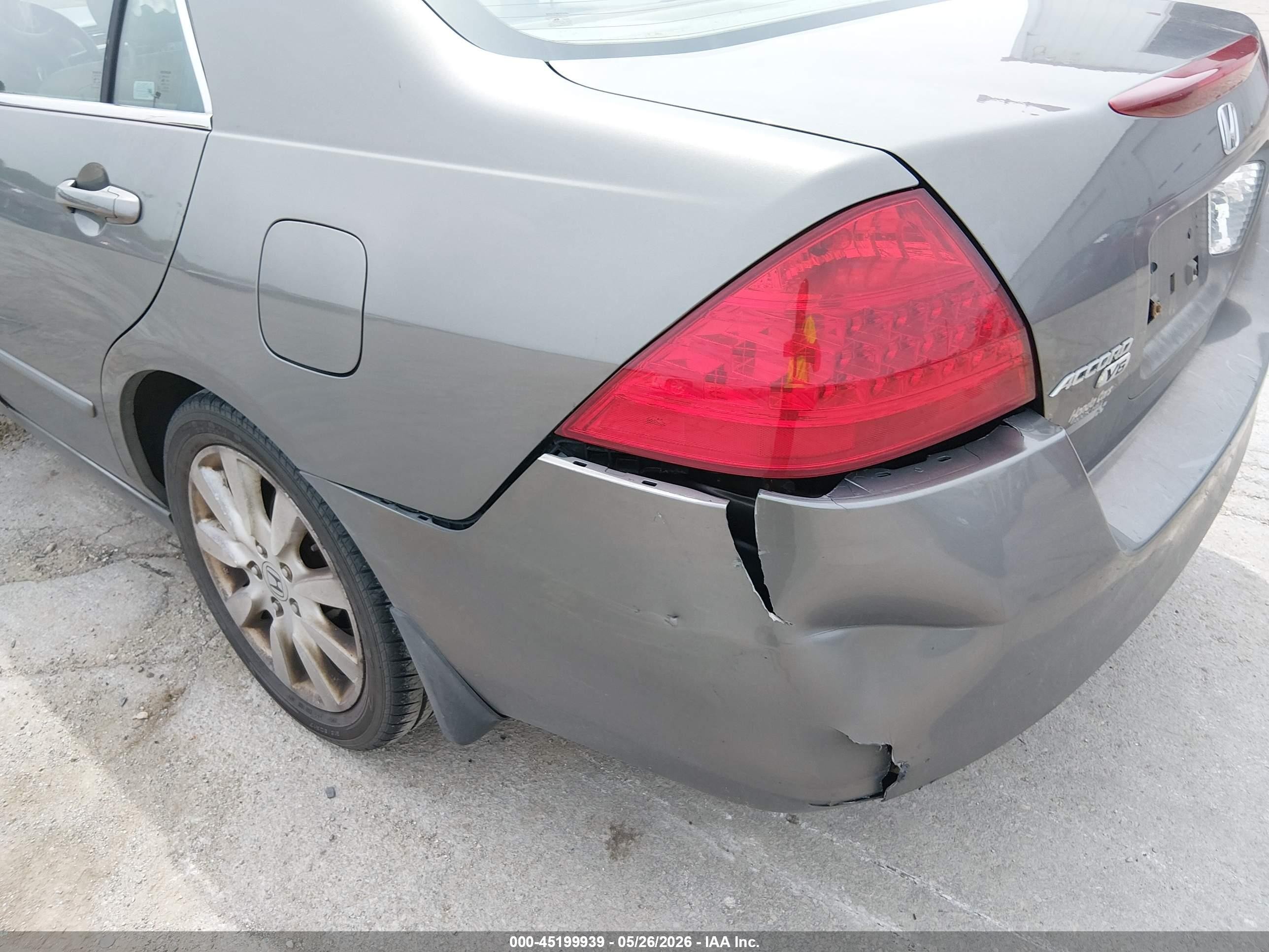 2007 Honda Accord 3.0 Ex Gray vin: 1HGCM66577A103901