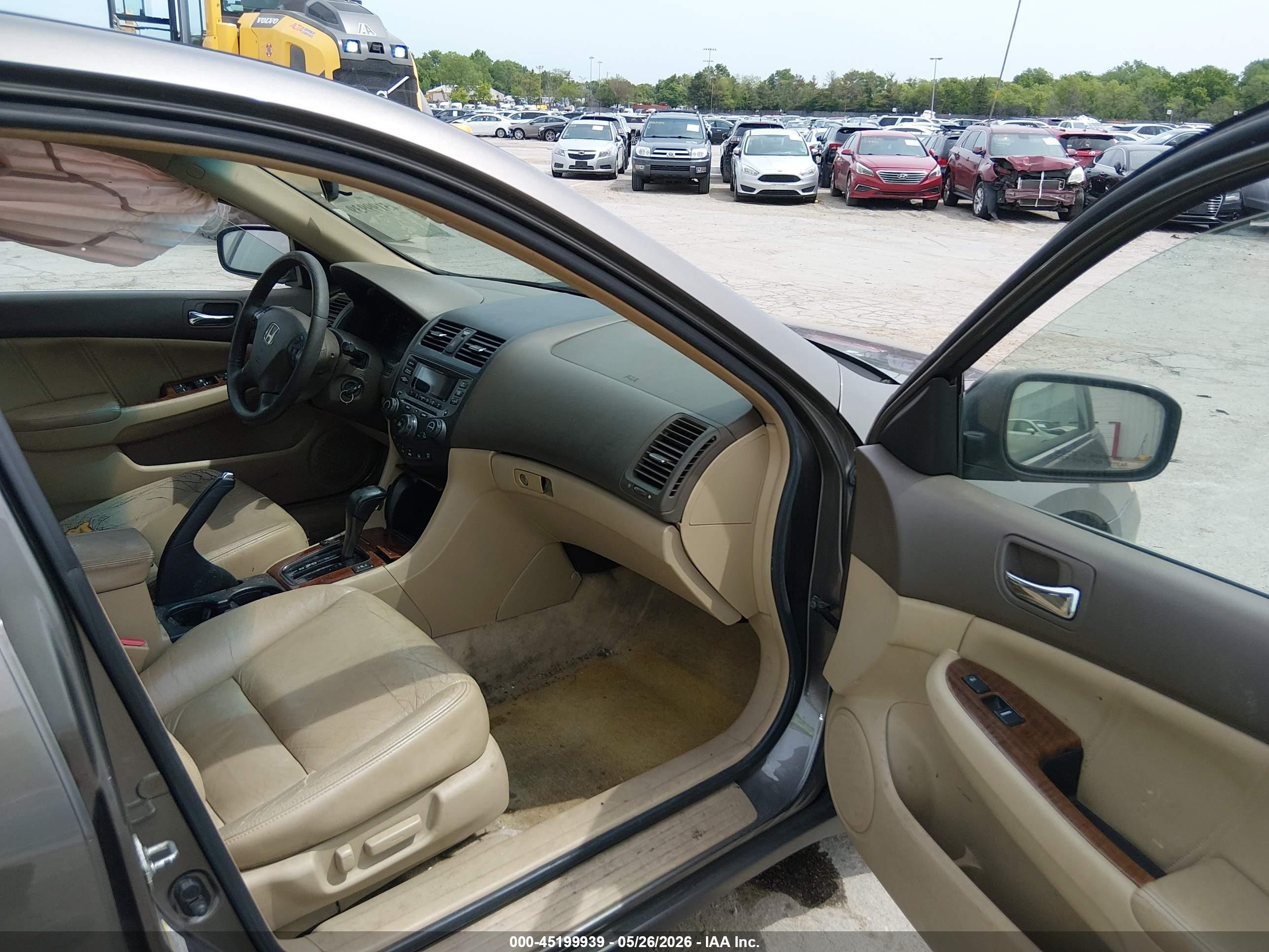 2007 Honda Accord 3.0 Ex Gray vin: 1HGCM66577A103901