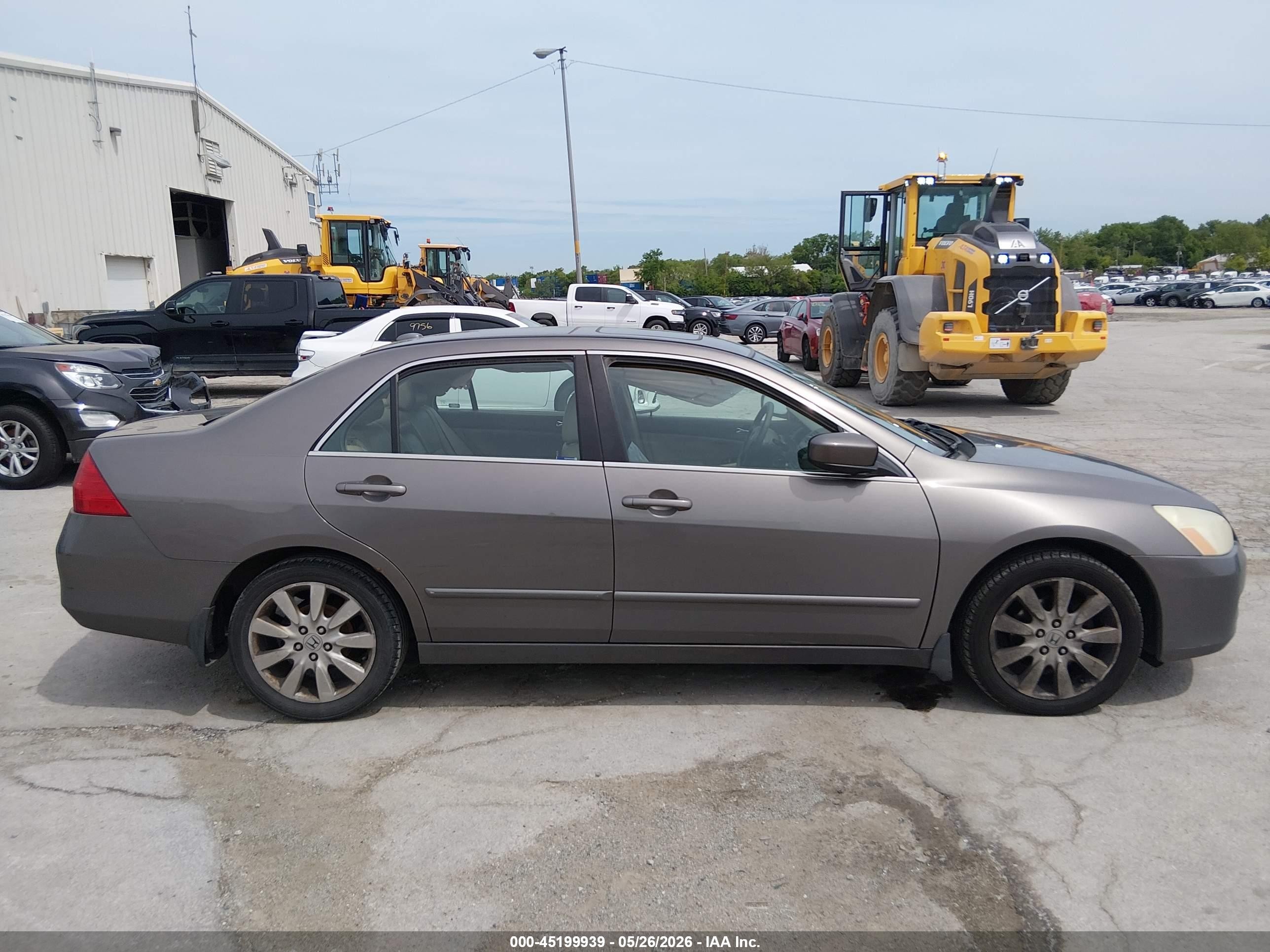 2007 Honda Accord 3.0 Ex Gray vin: 1HGCM66577A103901