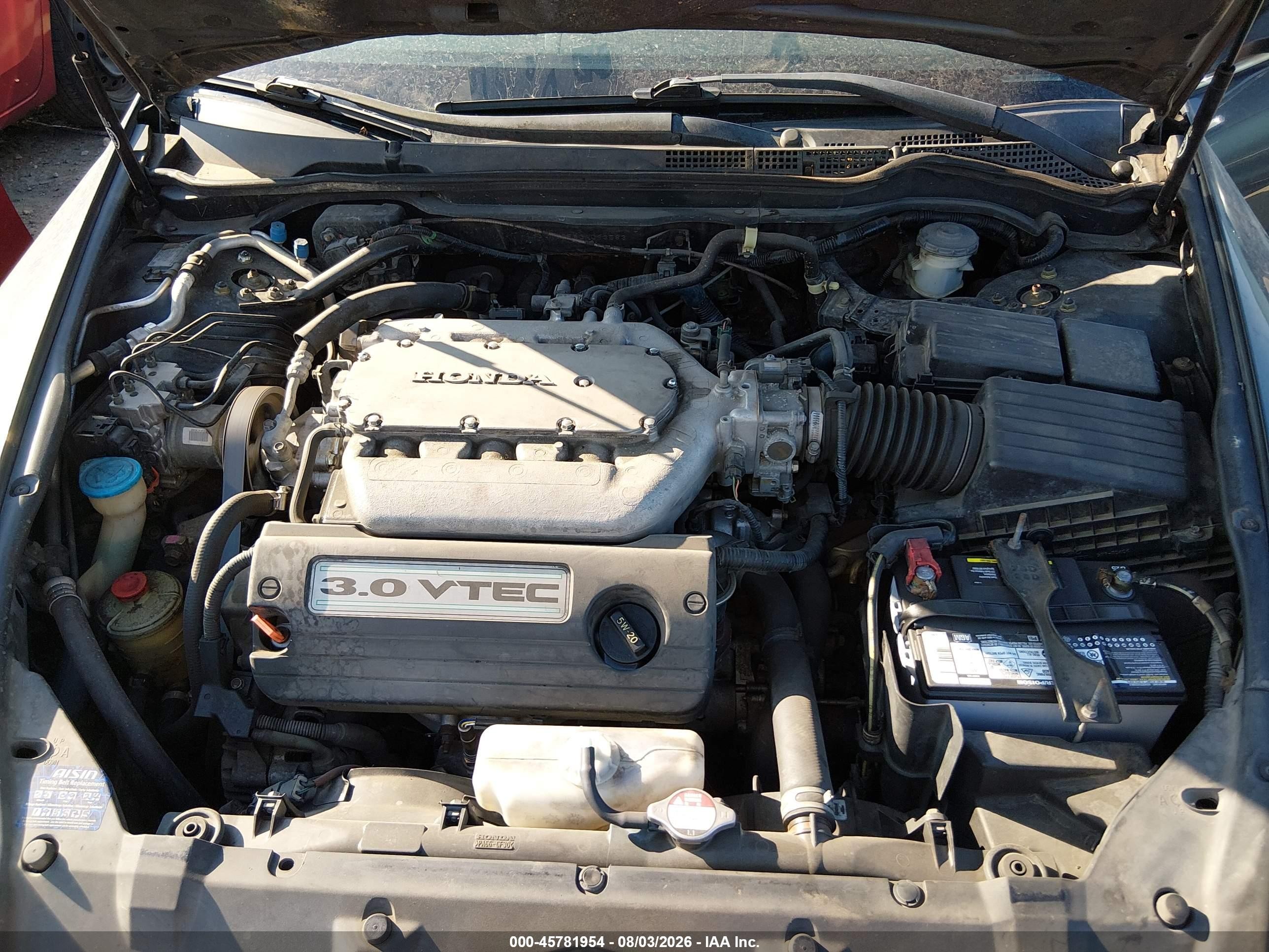 2003 Honda Accord 3.0 Ex Серый vin: 1HGCM66583A093583