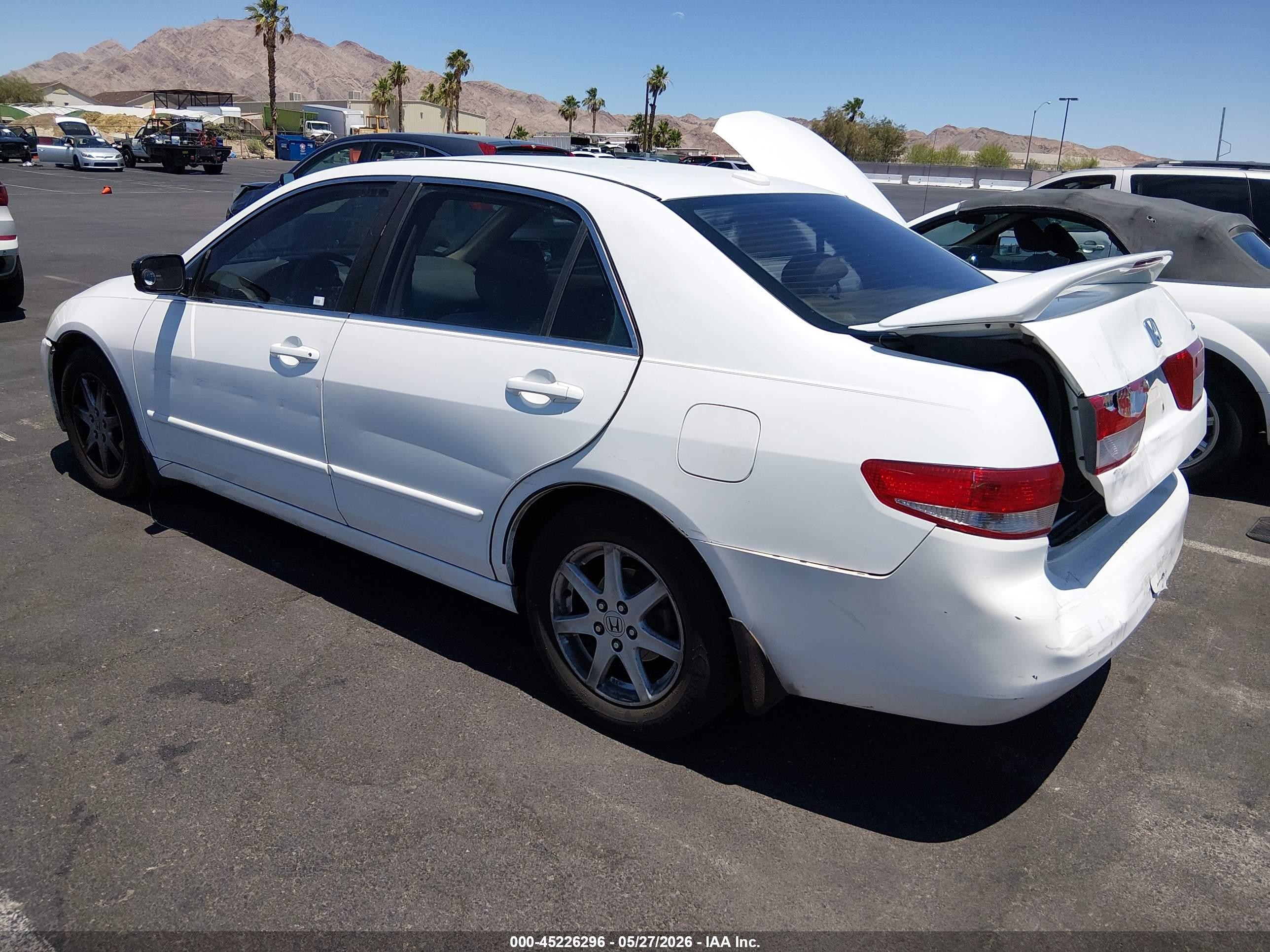 2004 Honda Accord 3.0 Ex White vin: 1HGCM66584A018531