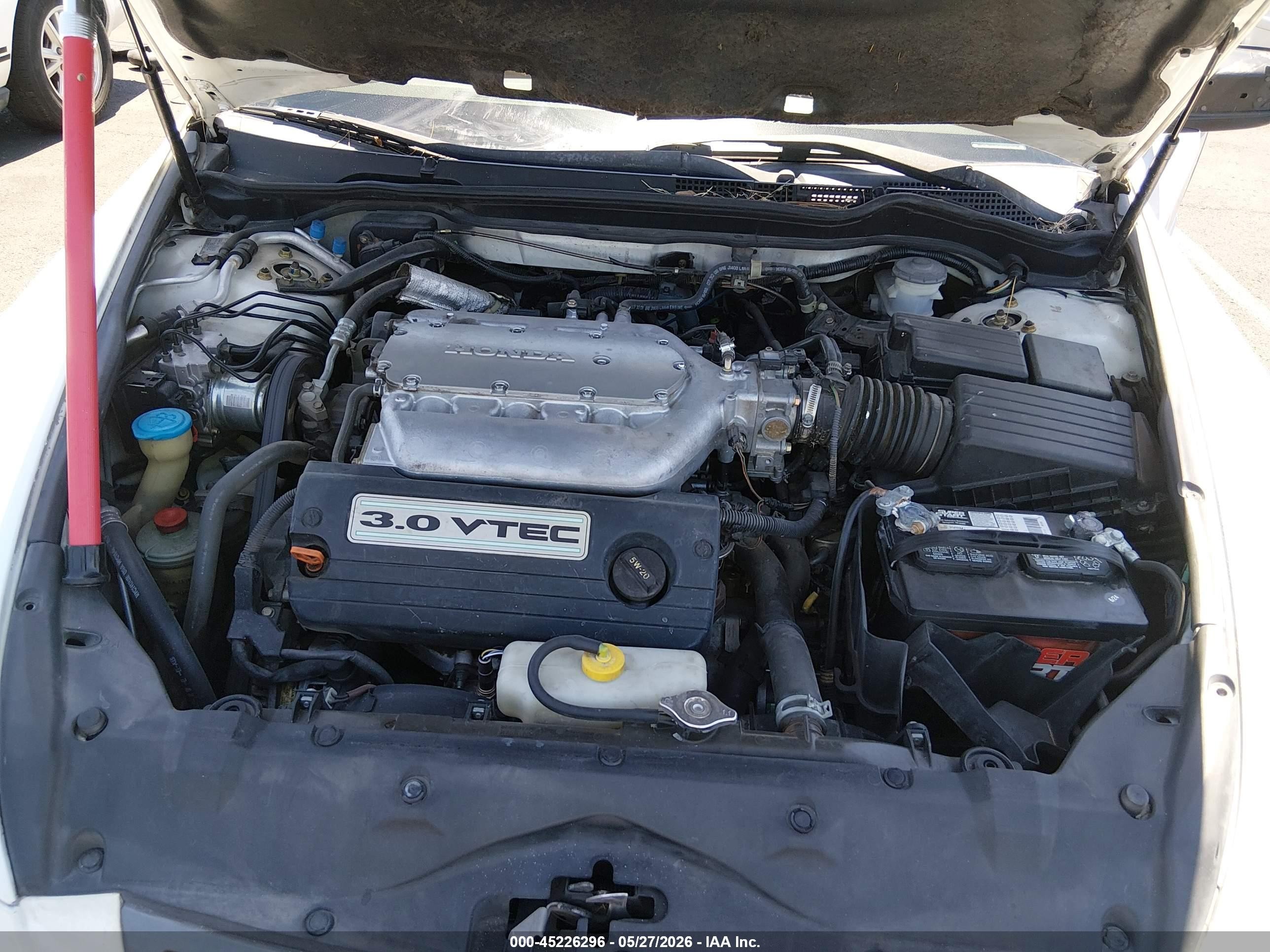 2004 Honda Accord 3.0 Ex White vin: 1HGCM66584A018531