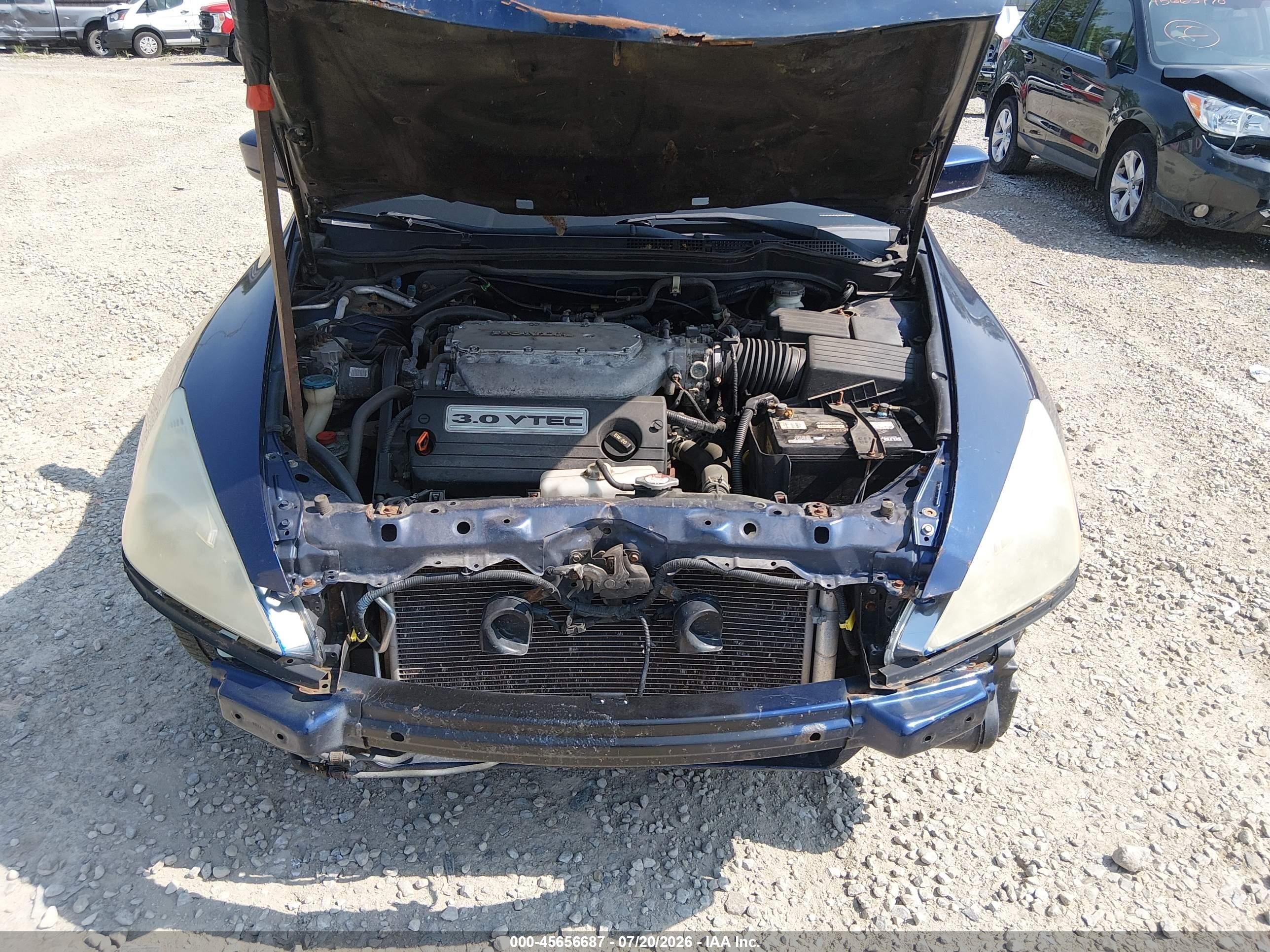 2004 Honda Accord 3.0 Ex Blue vin: 1HGCM66584A073626