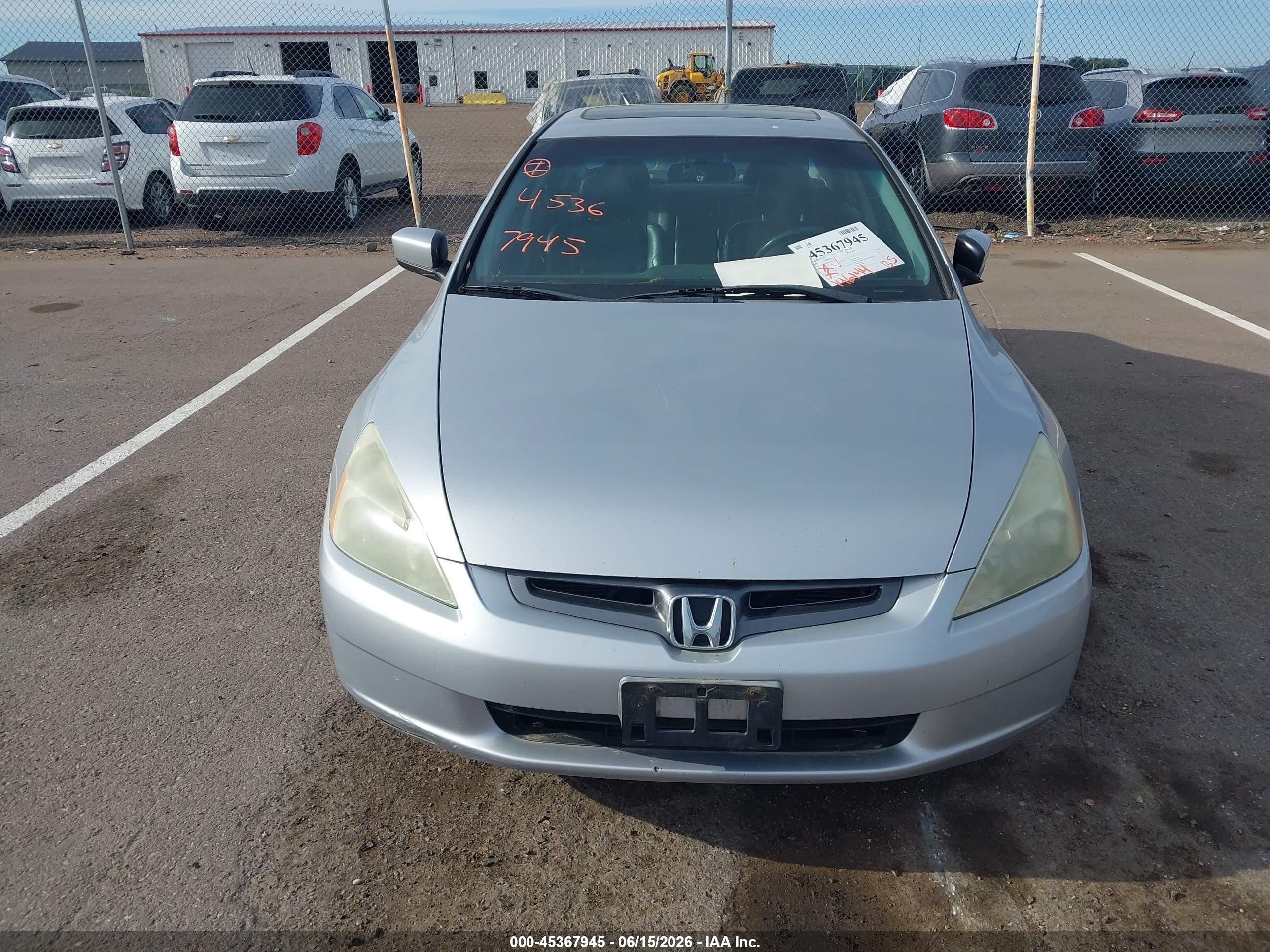 2005 Honda Accord 3.0 Ex Silver vin: 1HGCM66585A022936