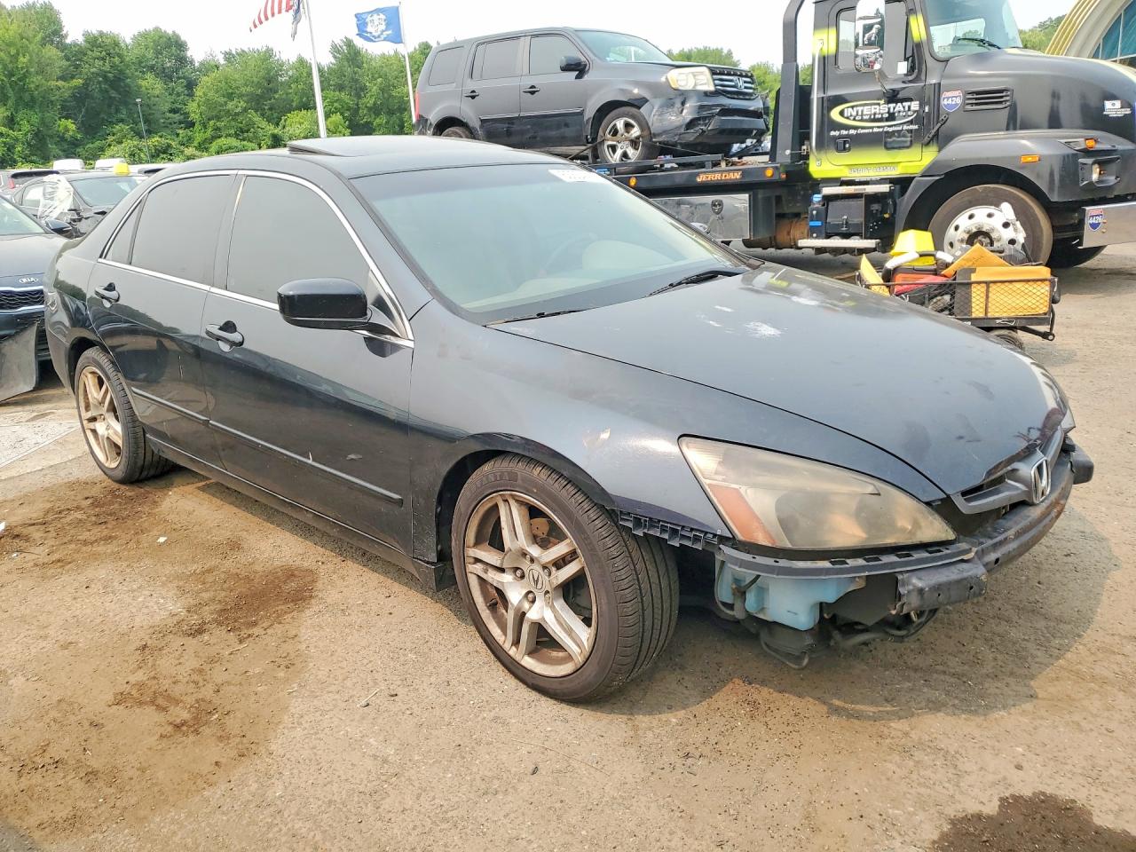 2005 Honda Accord Ex Black vin: 1HGCM66585A048856