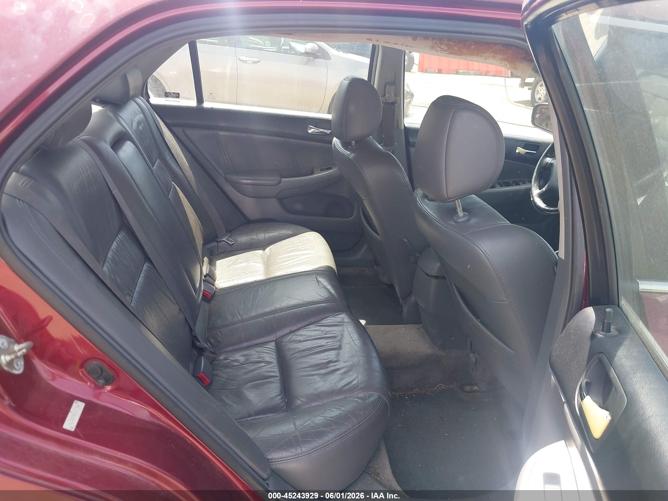 2005 Honda Accord 3.0 Ex Burgundy vin: 1HGCM66585A057380