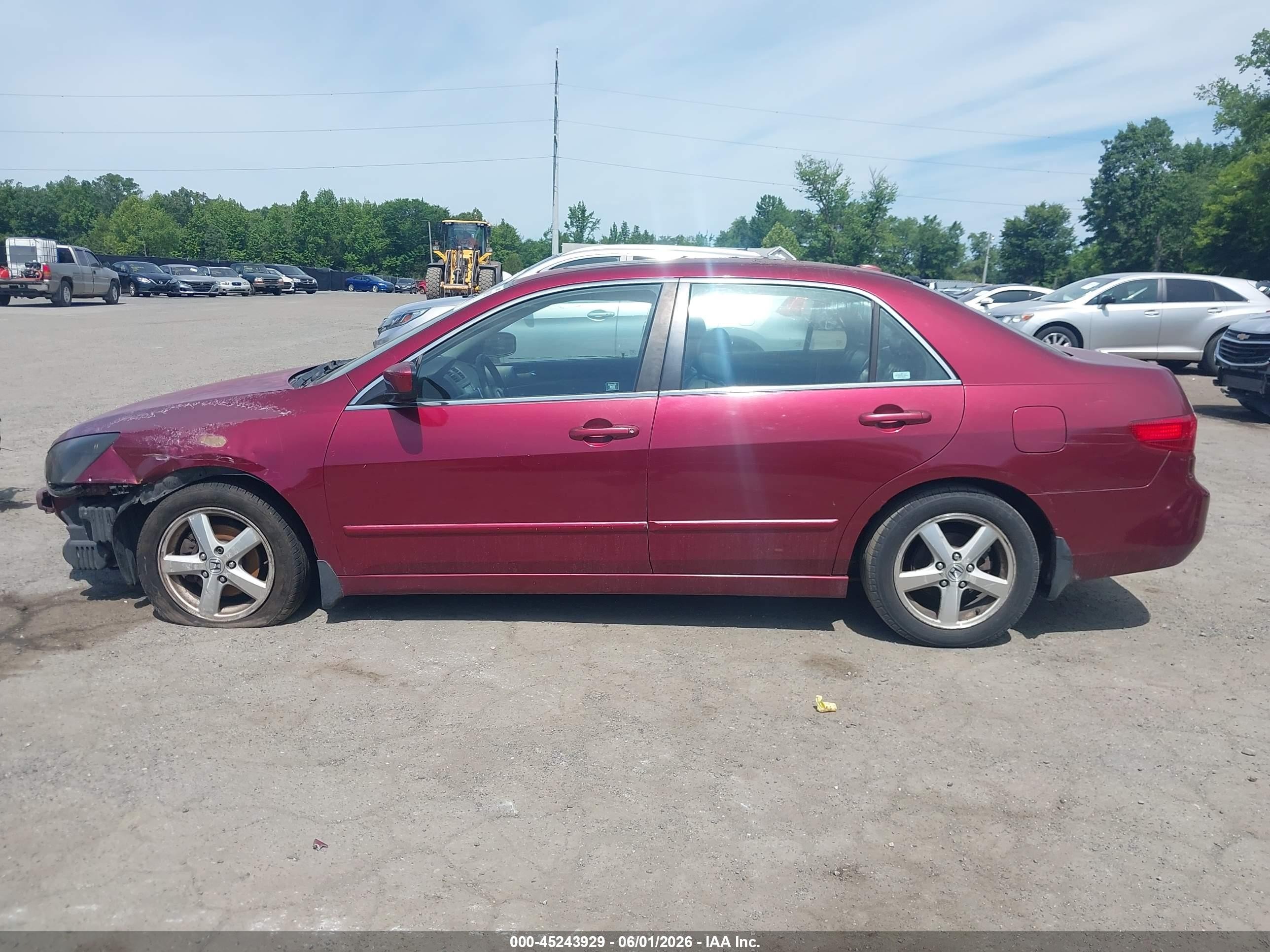 2005 Honda Accord 3.0 Ex Burgundy vin: 1HGCM66585A057380
