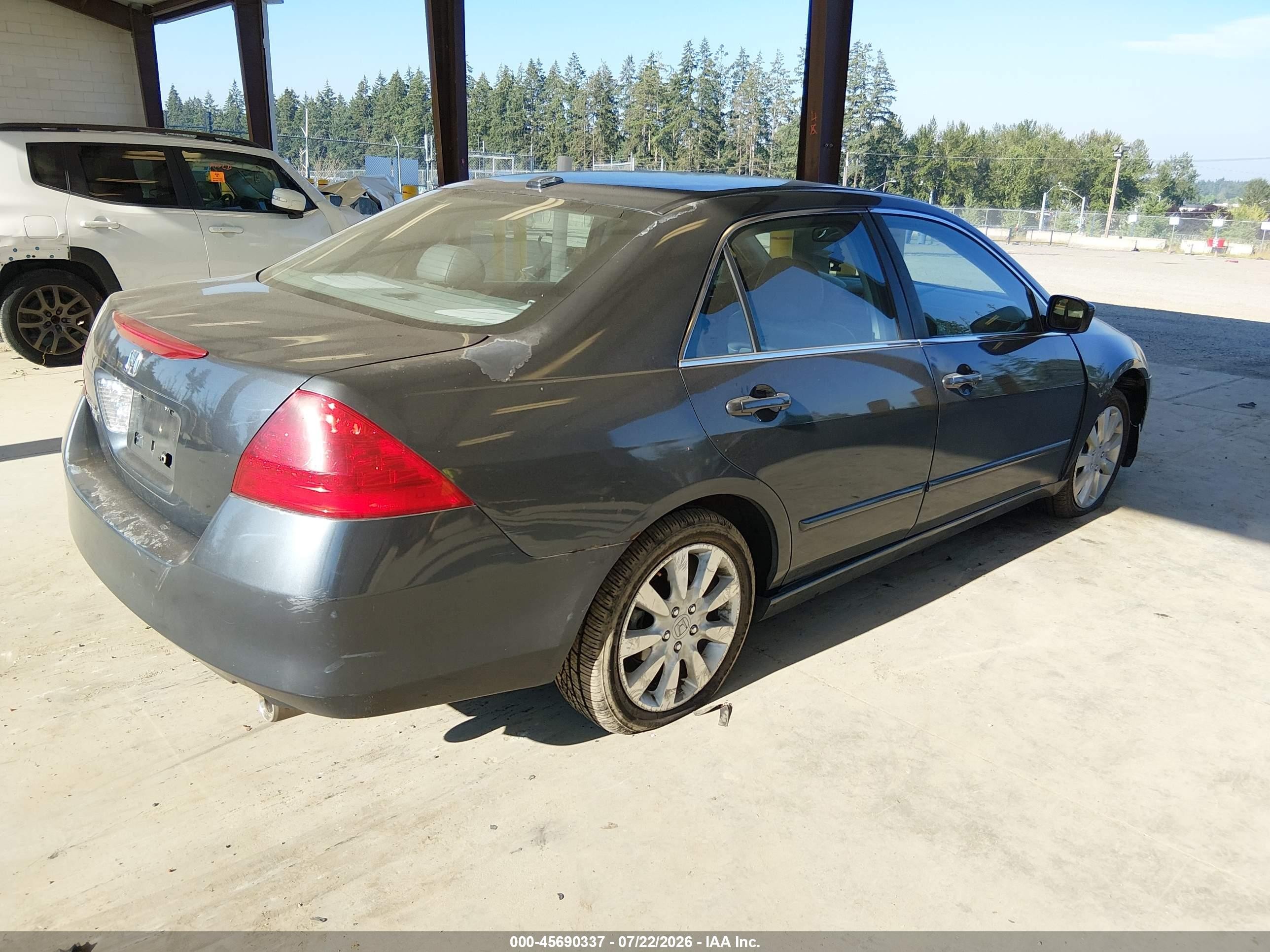 2006 Honda Accord 3.0 Ex Gray vin: 1HGCM66586A001148