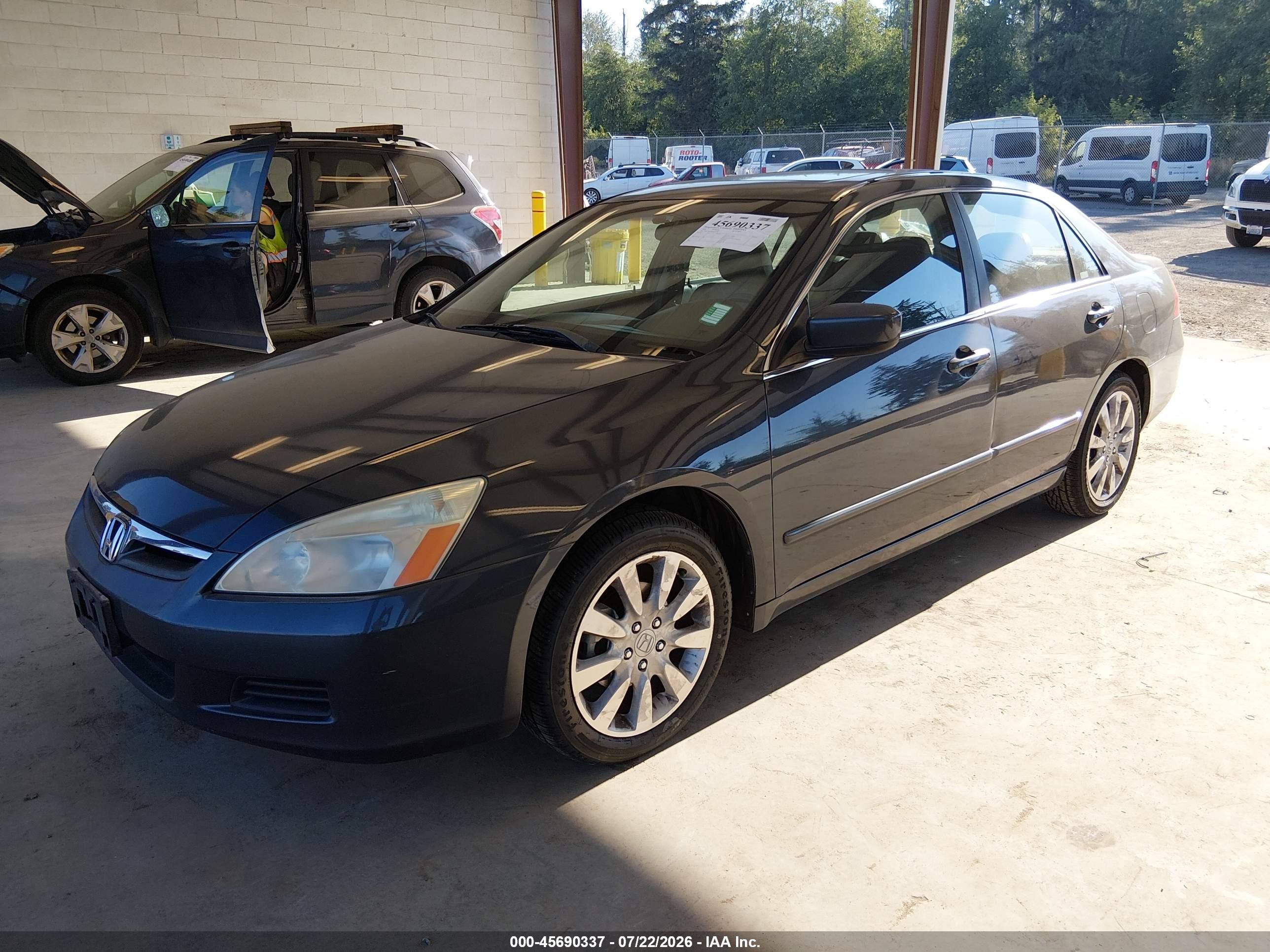 2006 Honda Accord 3.0 Ex Gray vin: 1HGCM66586A001148