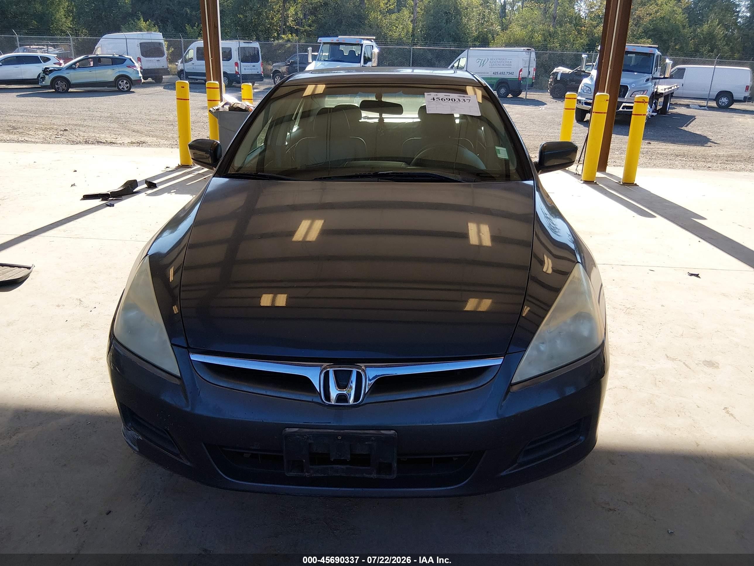 2006 Honda Accord 3.0 Ex Gray vin: 1HGCM66586A001148