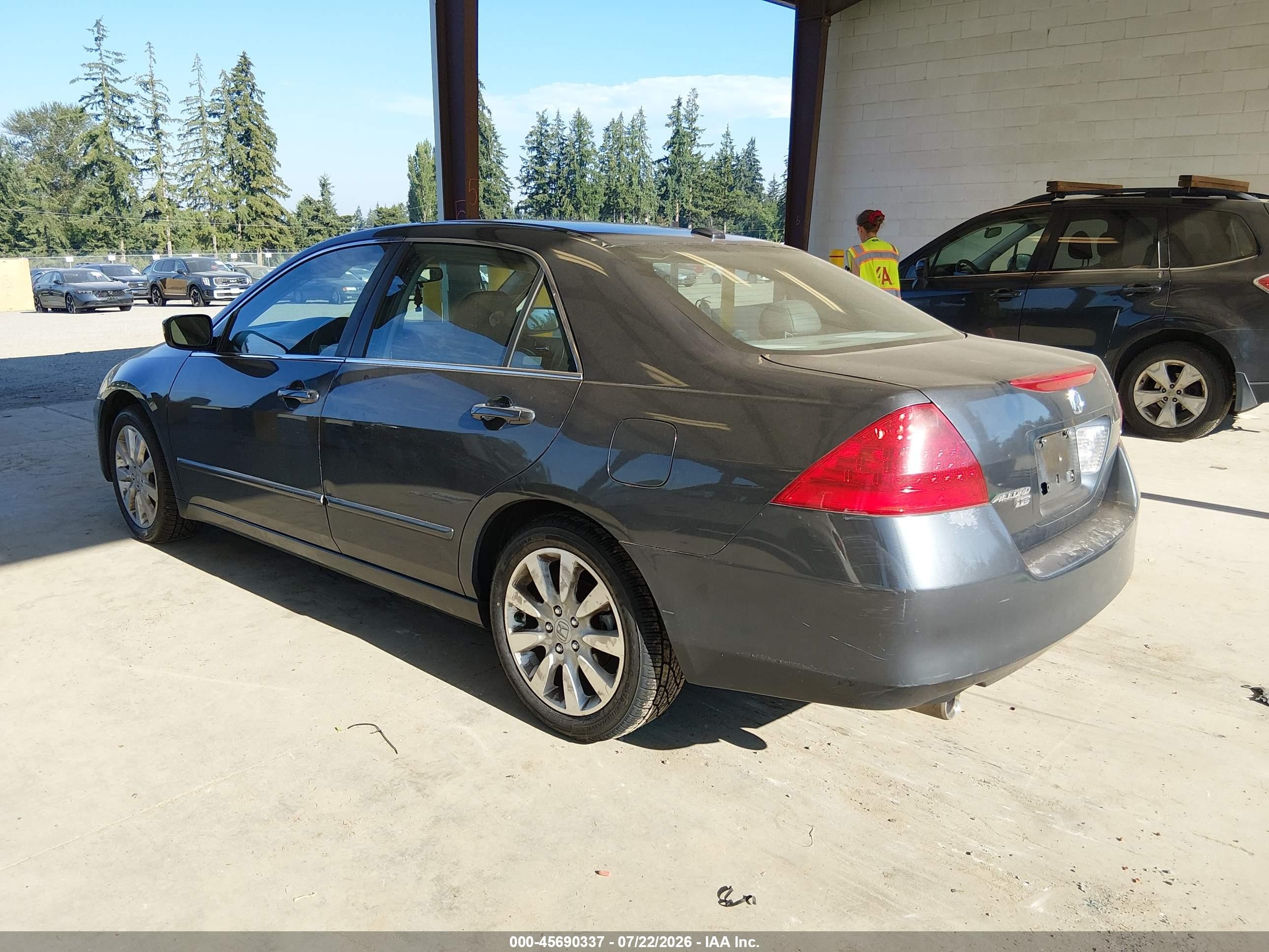 2006 Honda Accord 3.0 Ex Gray vin: 1HGCM66586A001148