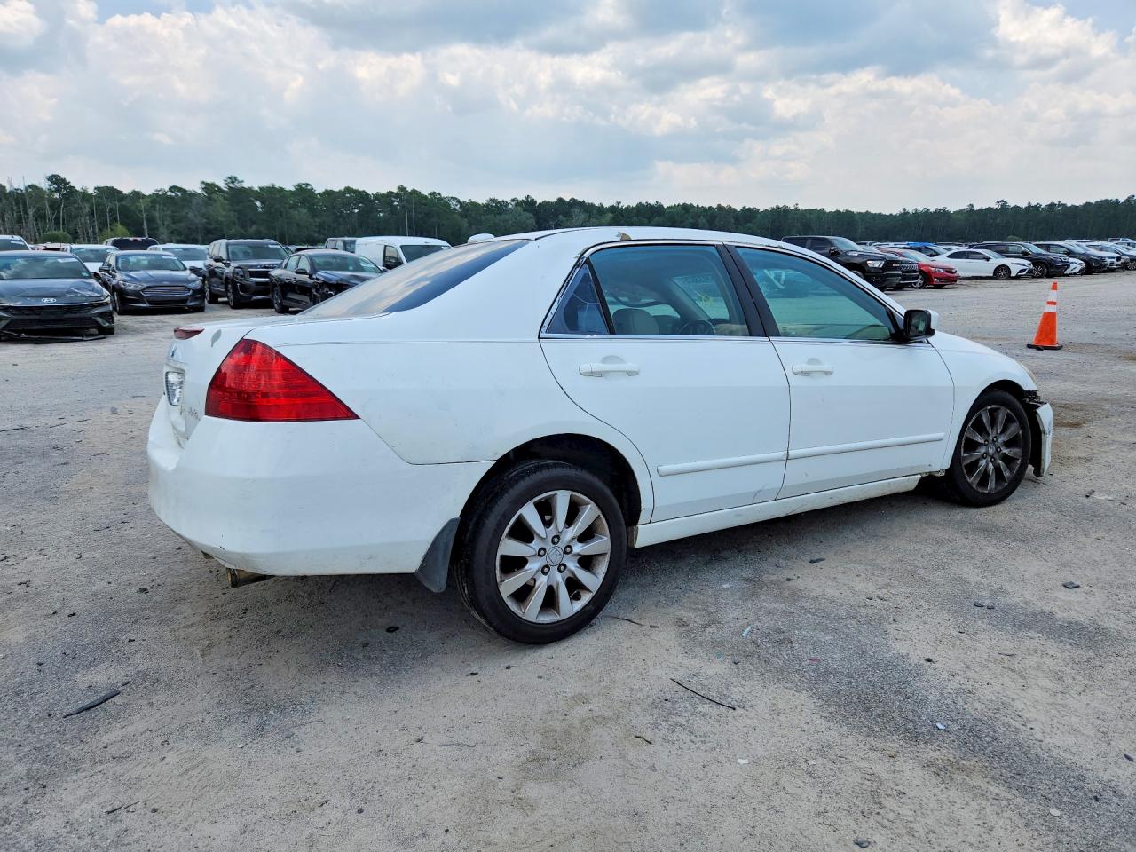 2006 Honda Accord Ex White vin: 1HGCM66586A033887