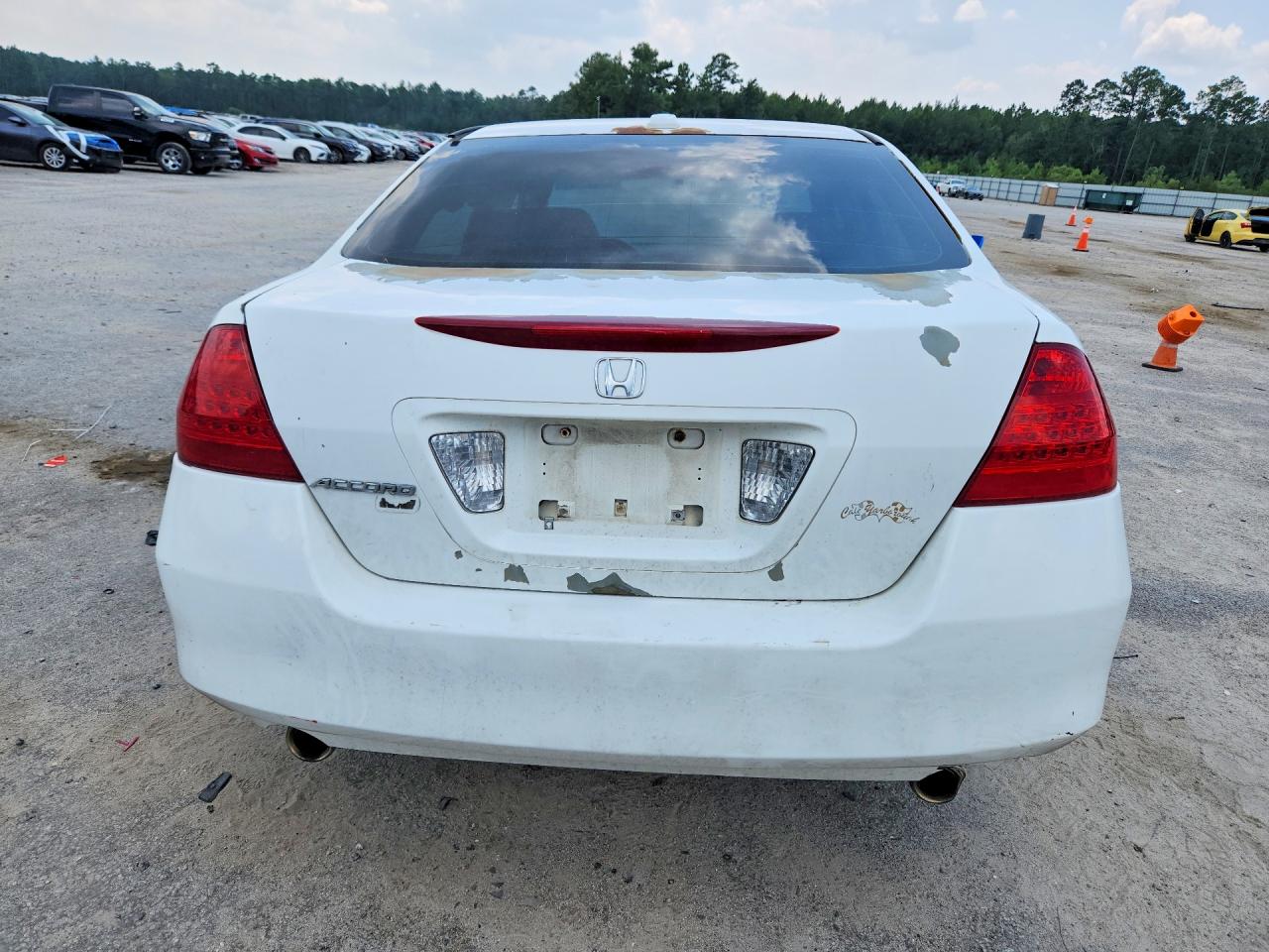 2006 Honda Accord Ex White vin: 1HGCM66586A033887
