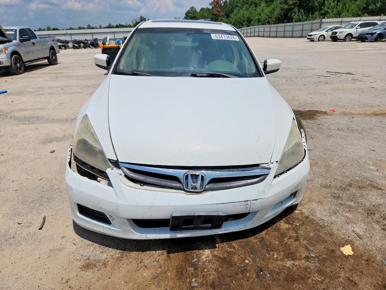 2006 Honda Accord Ex White vin: 1HGCM66586A033887