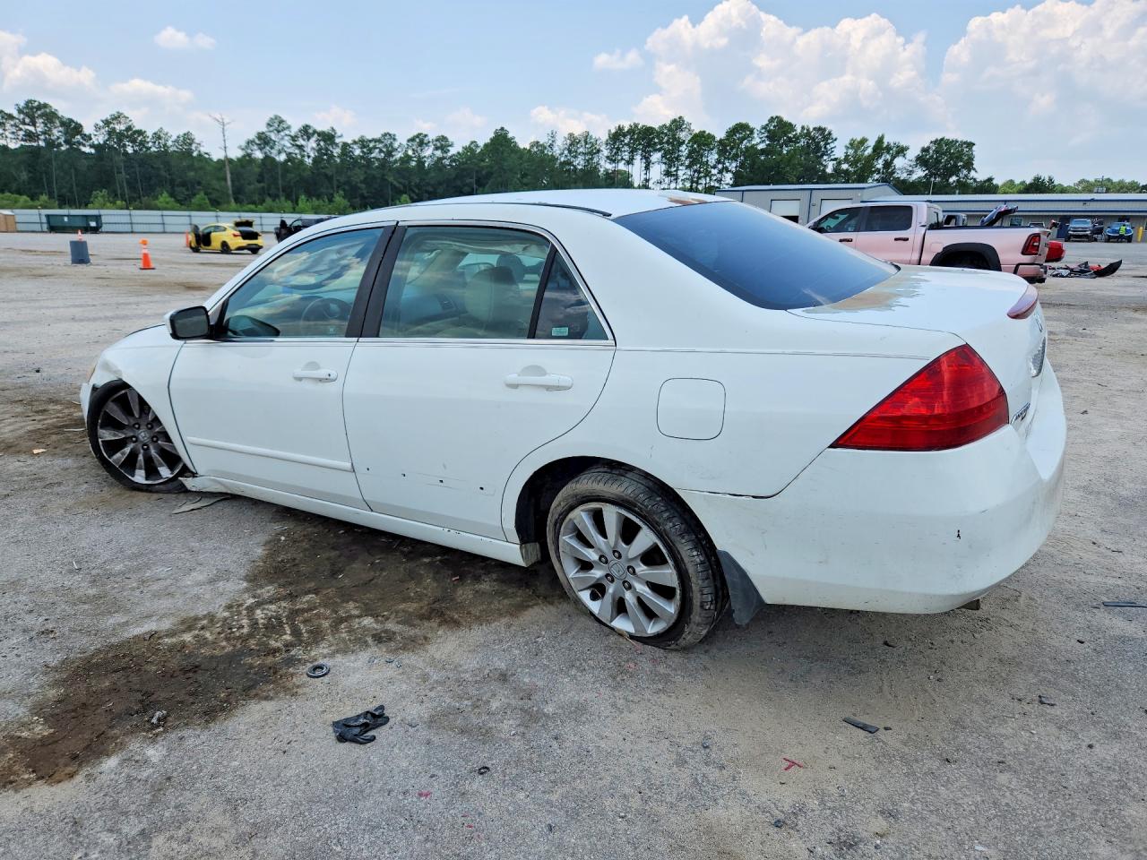 2006 Honda Accord Ex White vin: 1HGCM66586A033887