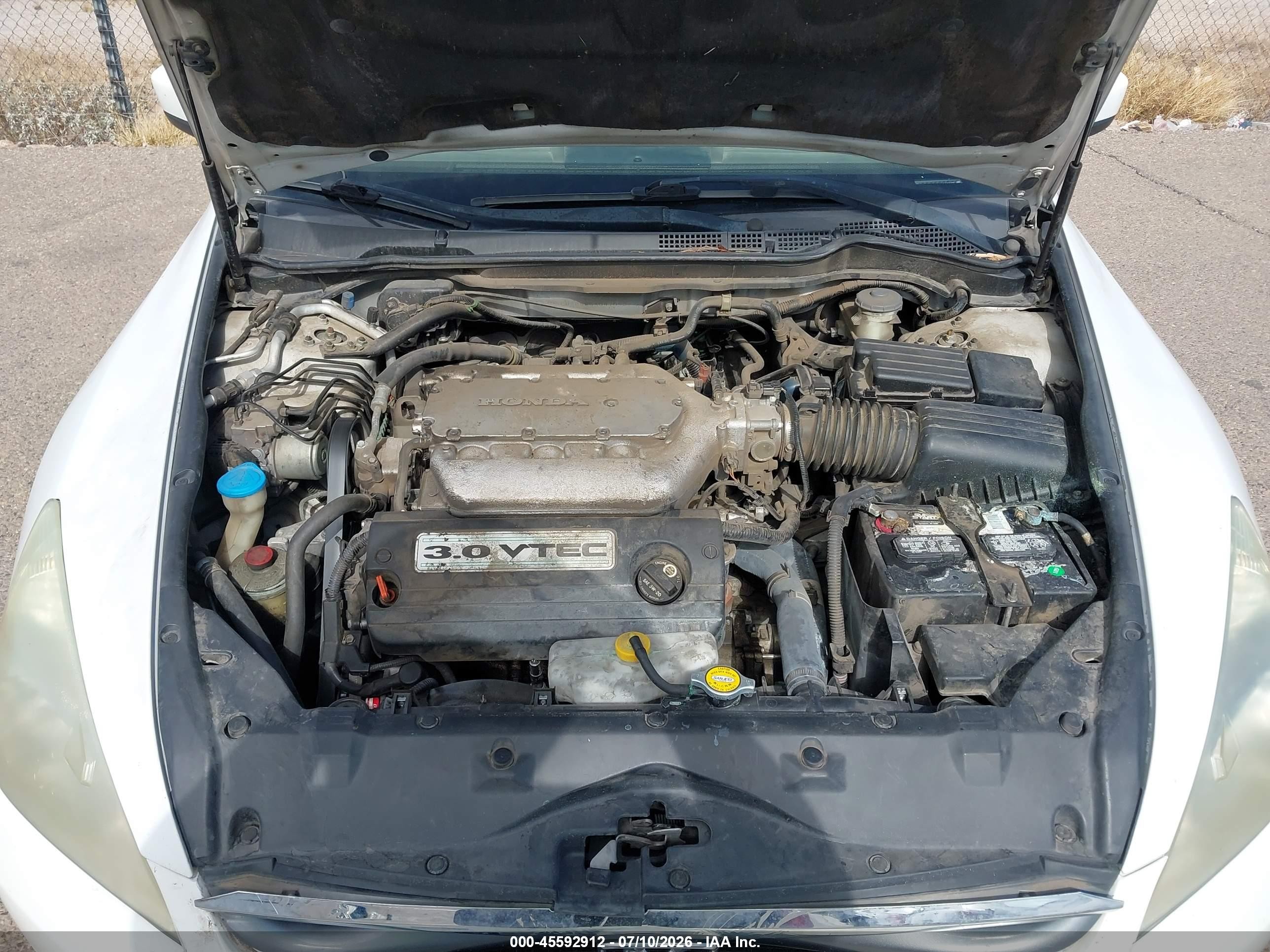 2006 Honda Accord 3.0 Ex White vin: 1HGCM66586A047093