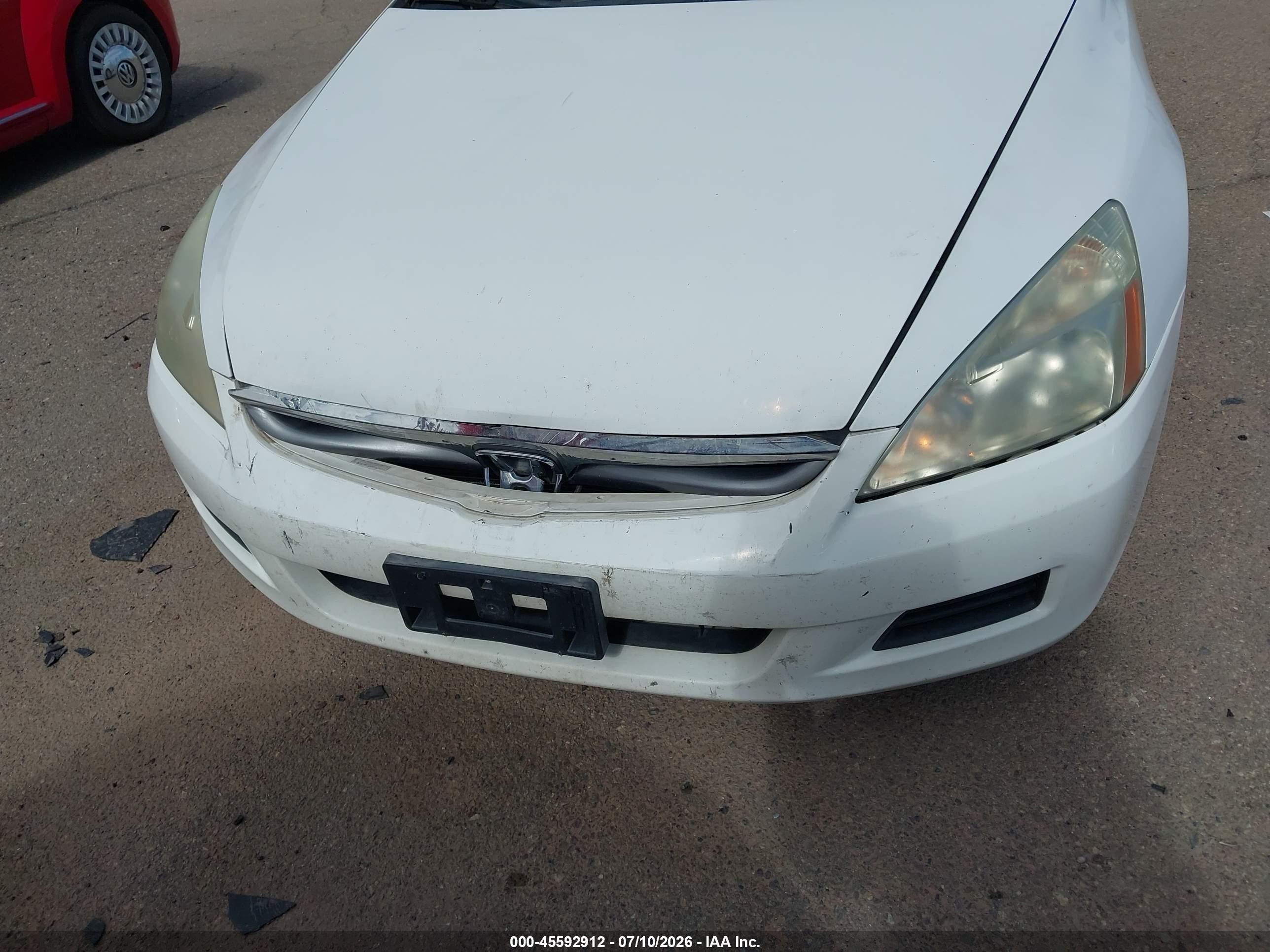2006 Honda Accord 3.0 Ex White vin: 1HGCM66586A047093