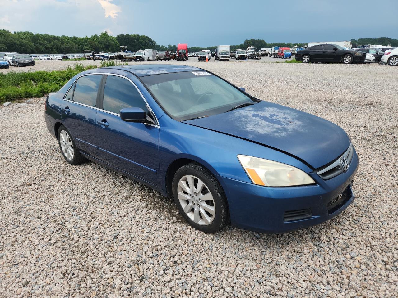 2006 Honda Accord Ex Blue vin: 1HGCM66586A052570