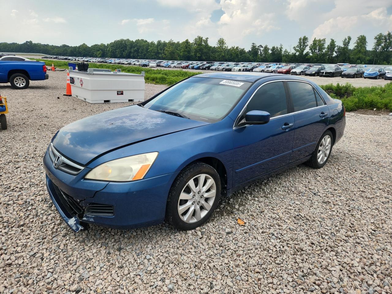 2006 Honda Accord Ex Blue vin: 1HGCM66586A052570
