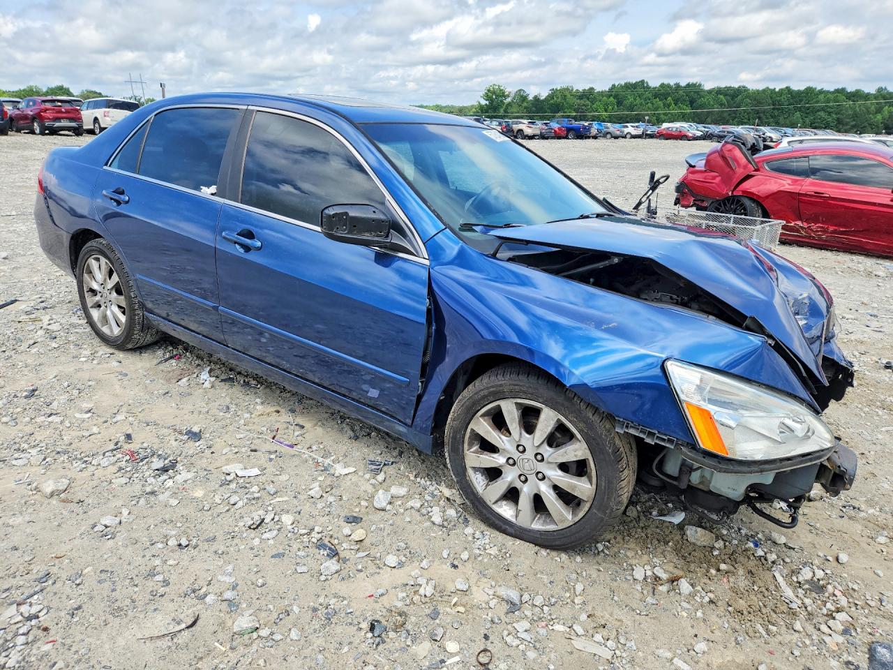 2006 Honda Accord Ex Blue vin: 1HGCM66586A052598
