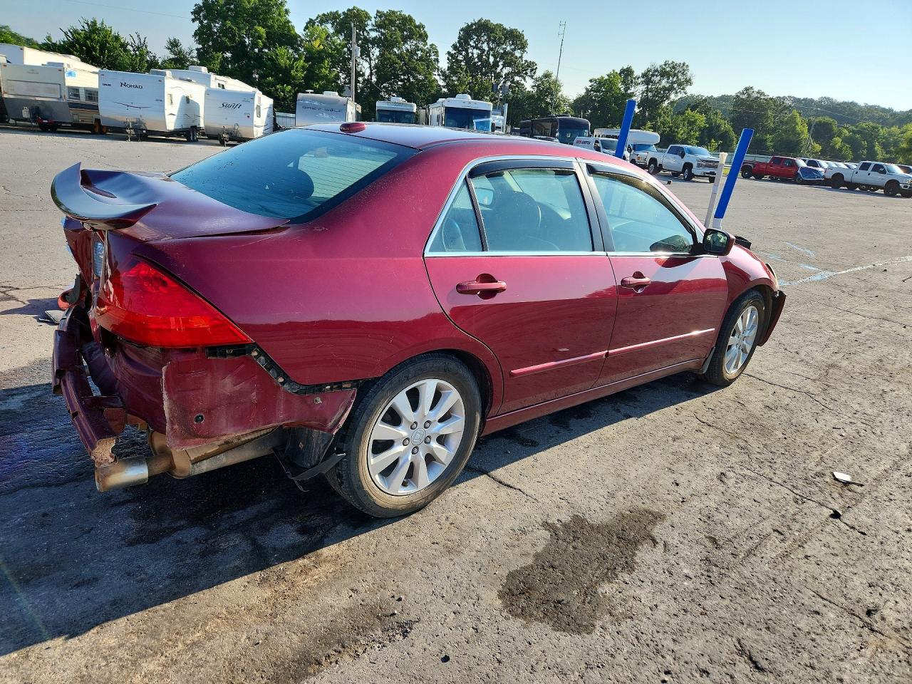 2006 Honda Accord Ex Red vin: 1HGCM66586A071135