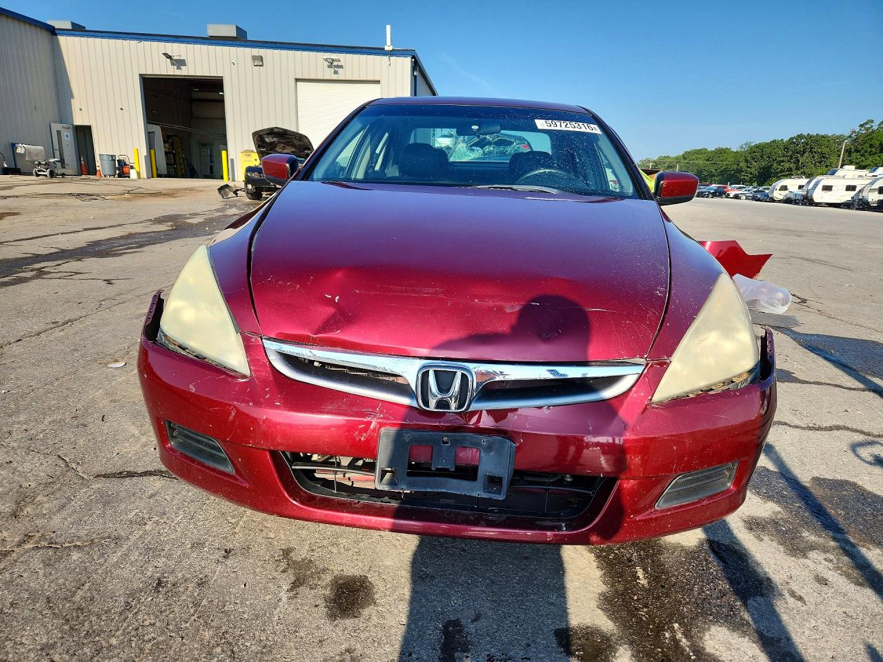 2006 Honda Accord Ex Red vin: 1HGCM66586A071135