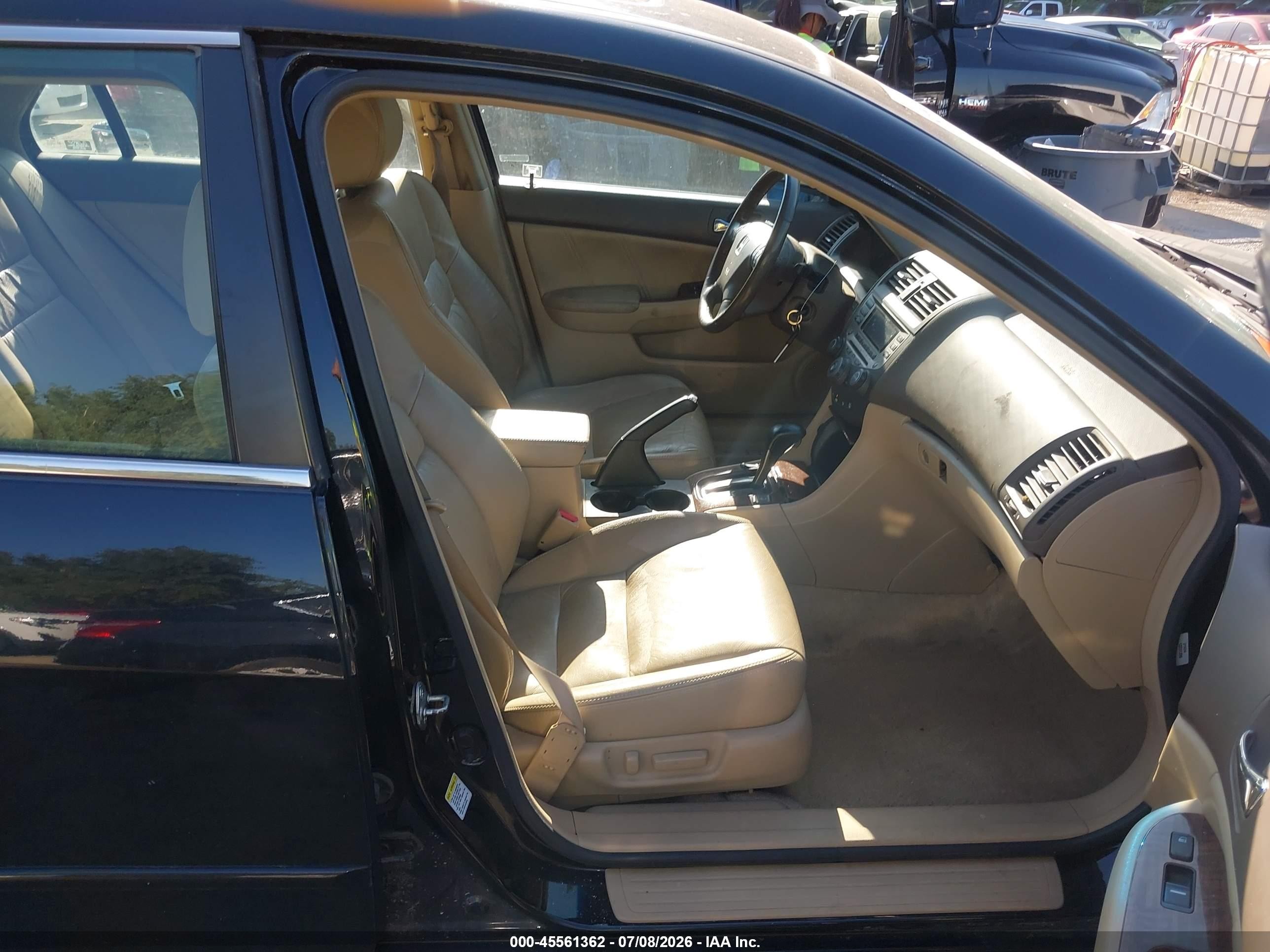 2007 Honda Accord 3.0 Ex Black vin: 1HGCM66587A014077