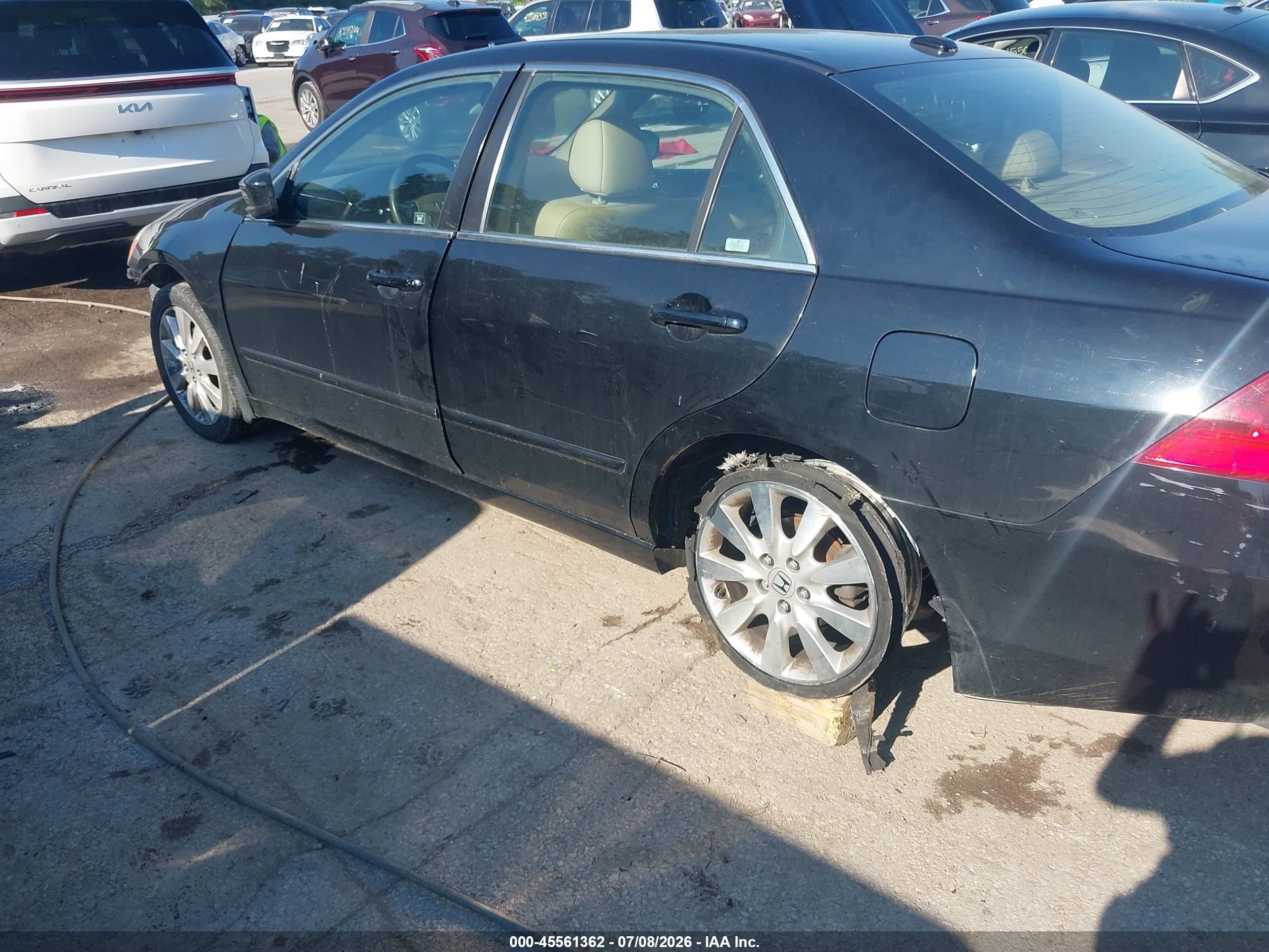 2007 Honda Accord 3.0 Ex Black vin: 1HGCM66587A014077