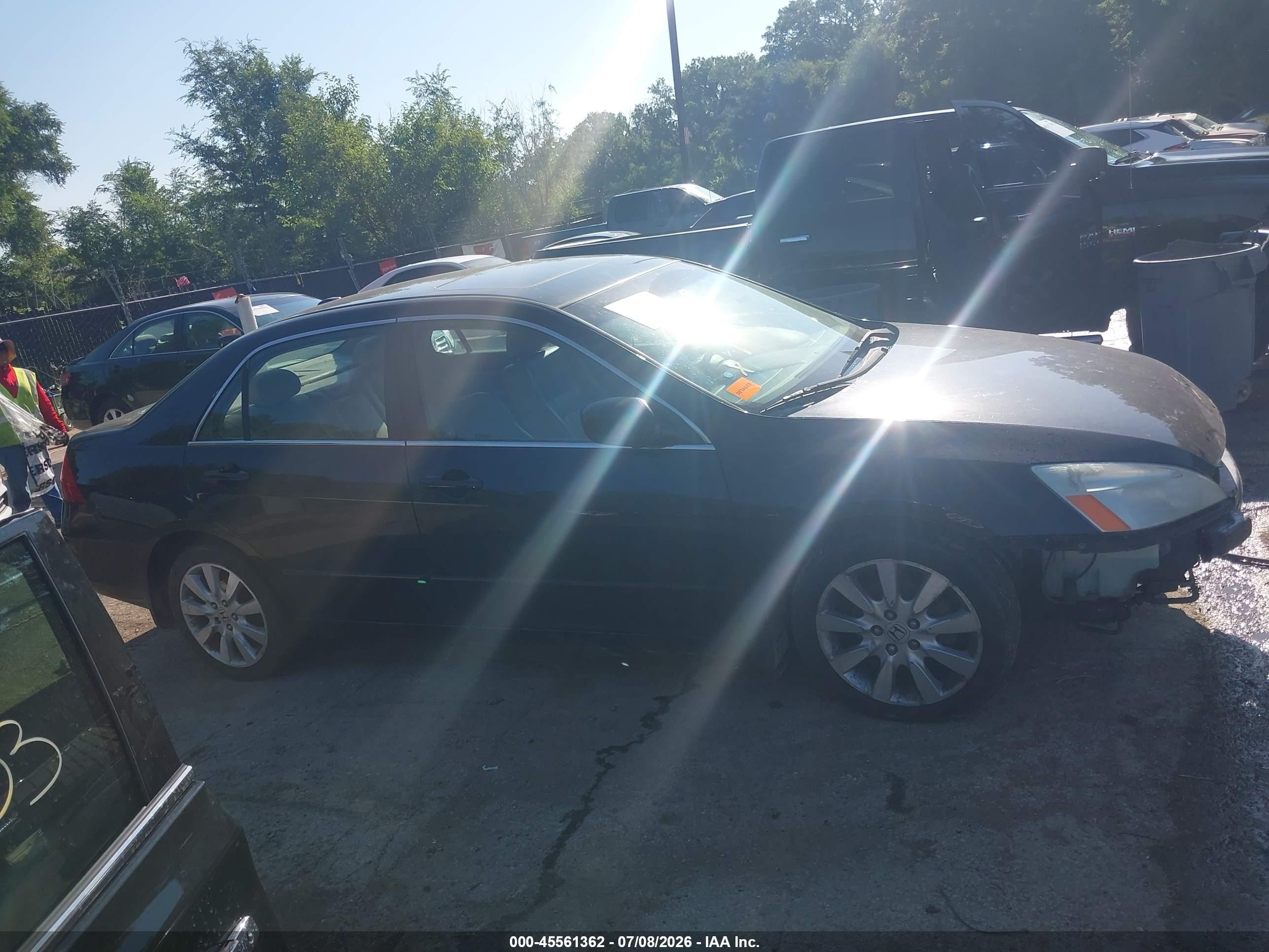 2007 Honda Accord 3.0 Ex Black vin: 1HGCM66587A014077