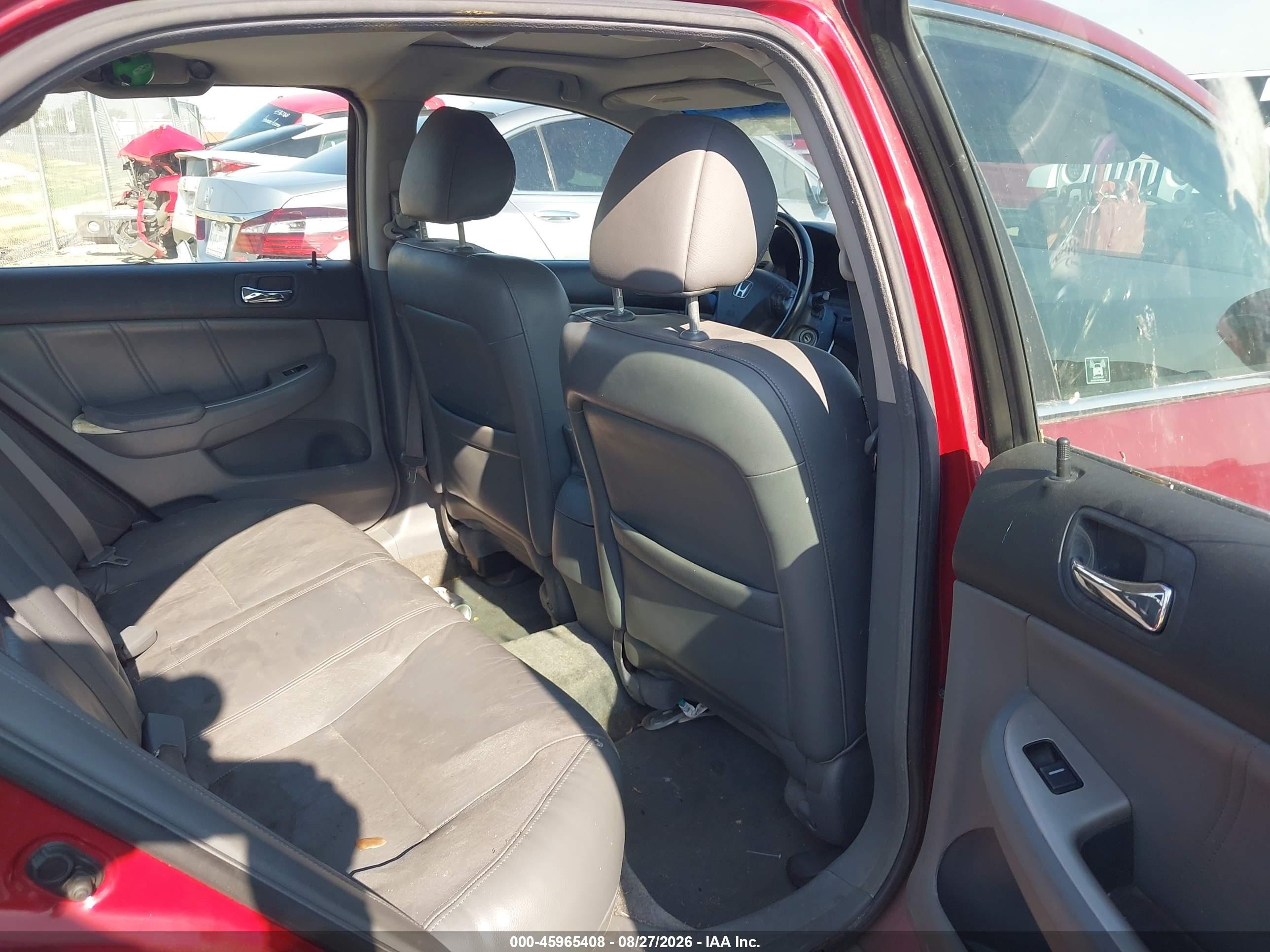 2007 Honda Accord 3.0 Ex Red vin: 1HGCM66587A042851