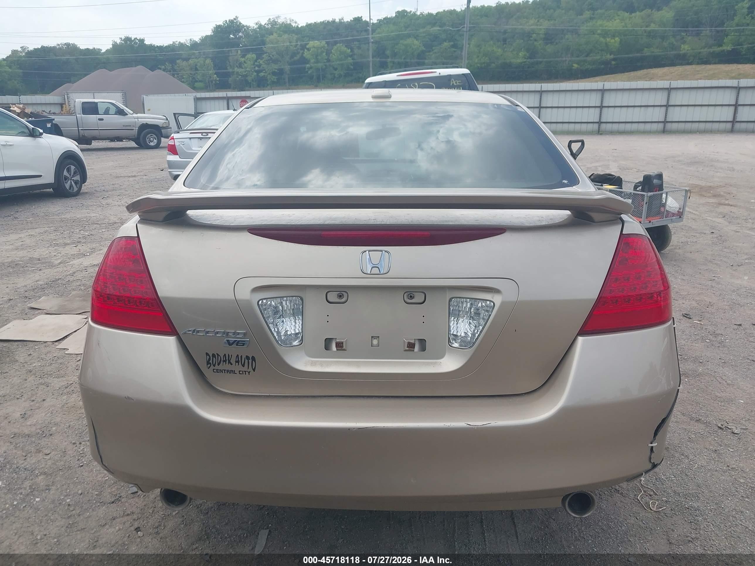 2007 Honda Accord 3.0 Ex Золотой vin: 1HGCM66587A046530