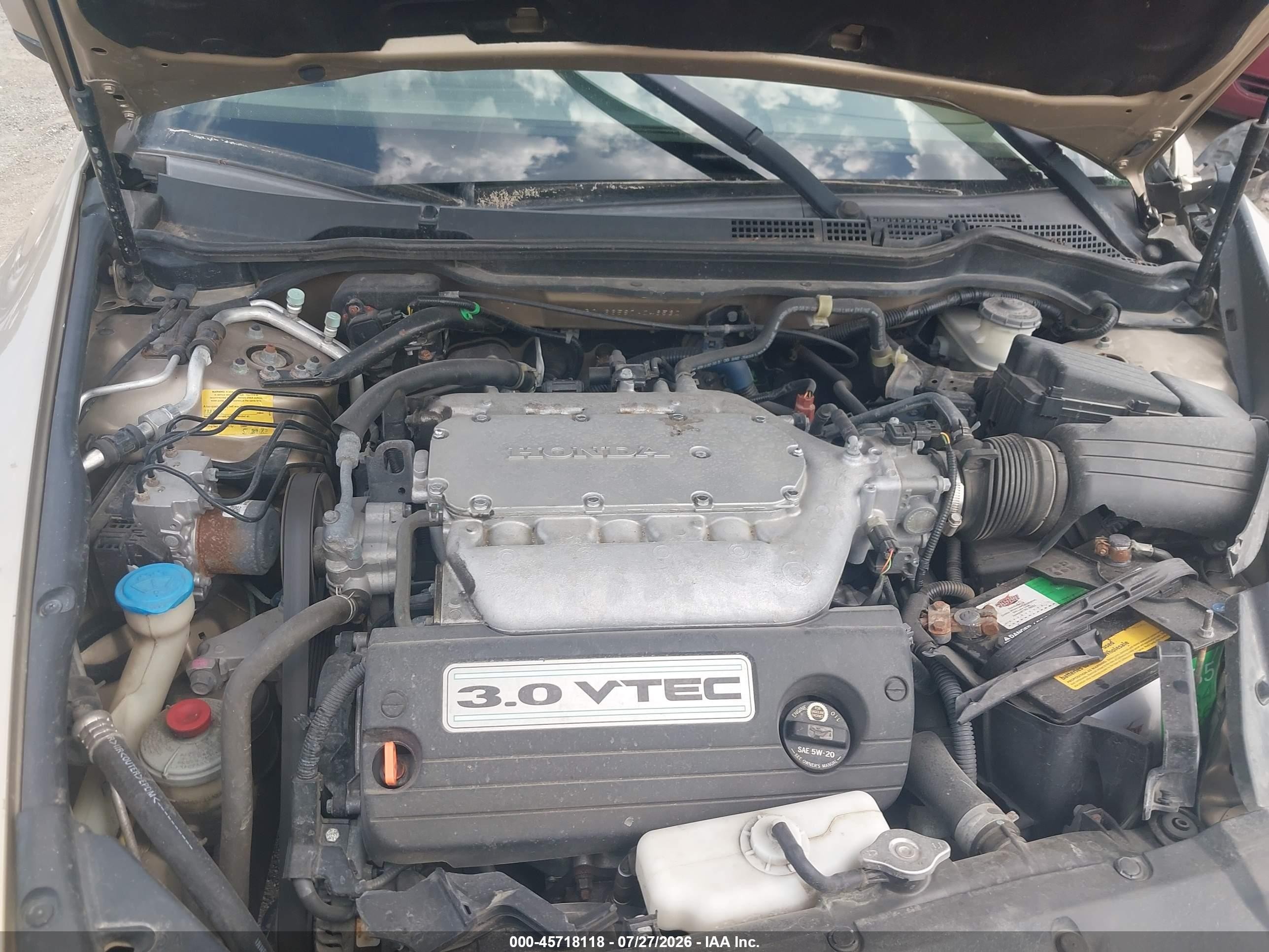 2007 Honda Accord 3.0 Ex Золотой vin: 1HGCM66587A046530