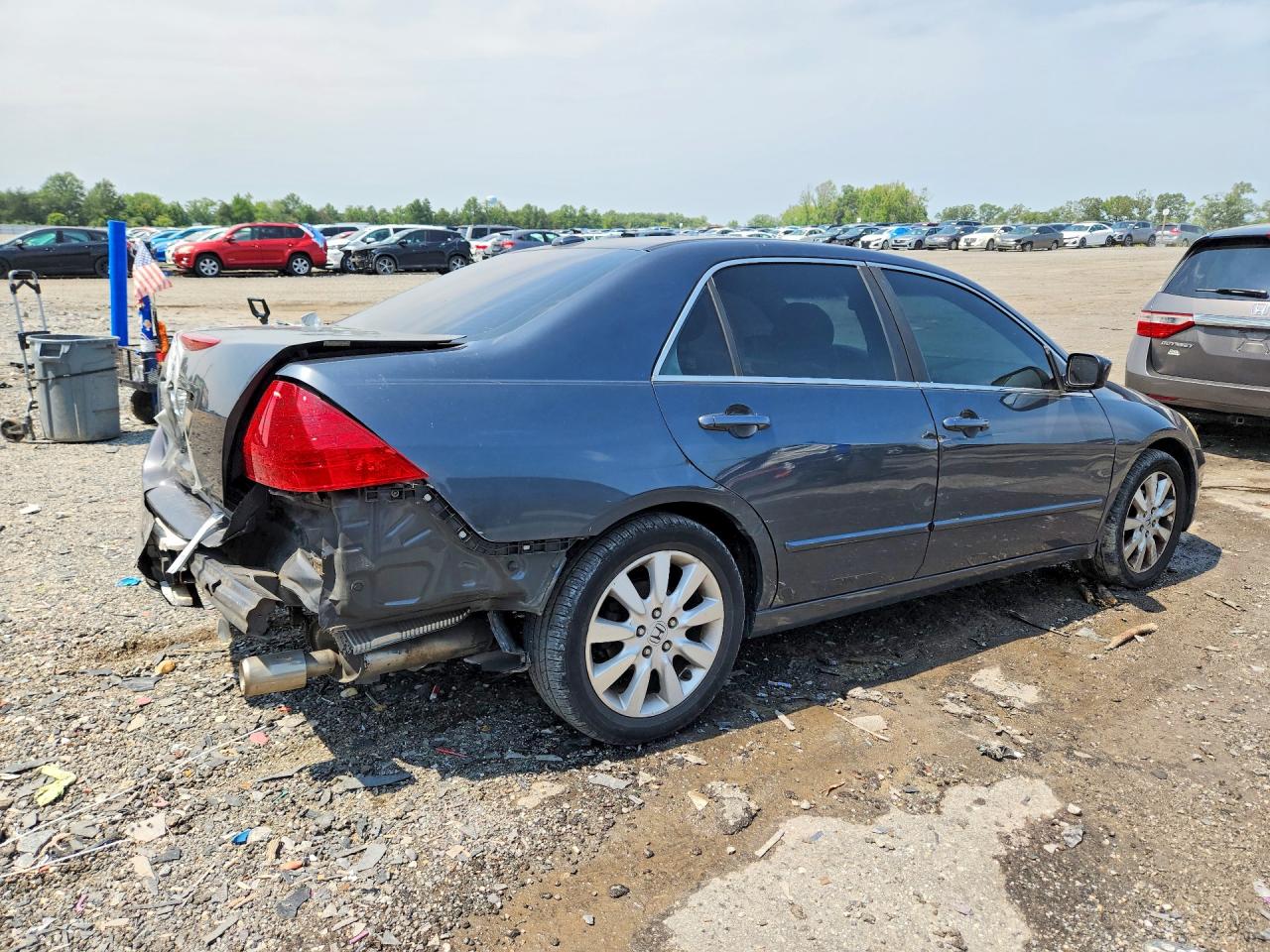 2007 Honda Accord Ex Gray vin: 1HGCM66587A051324